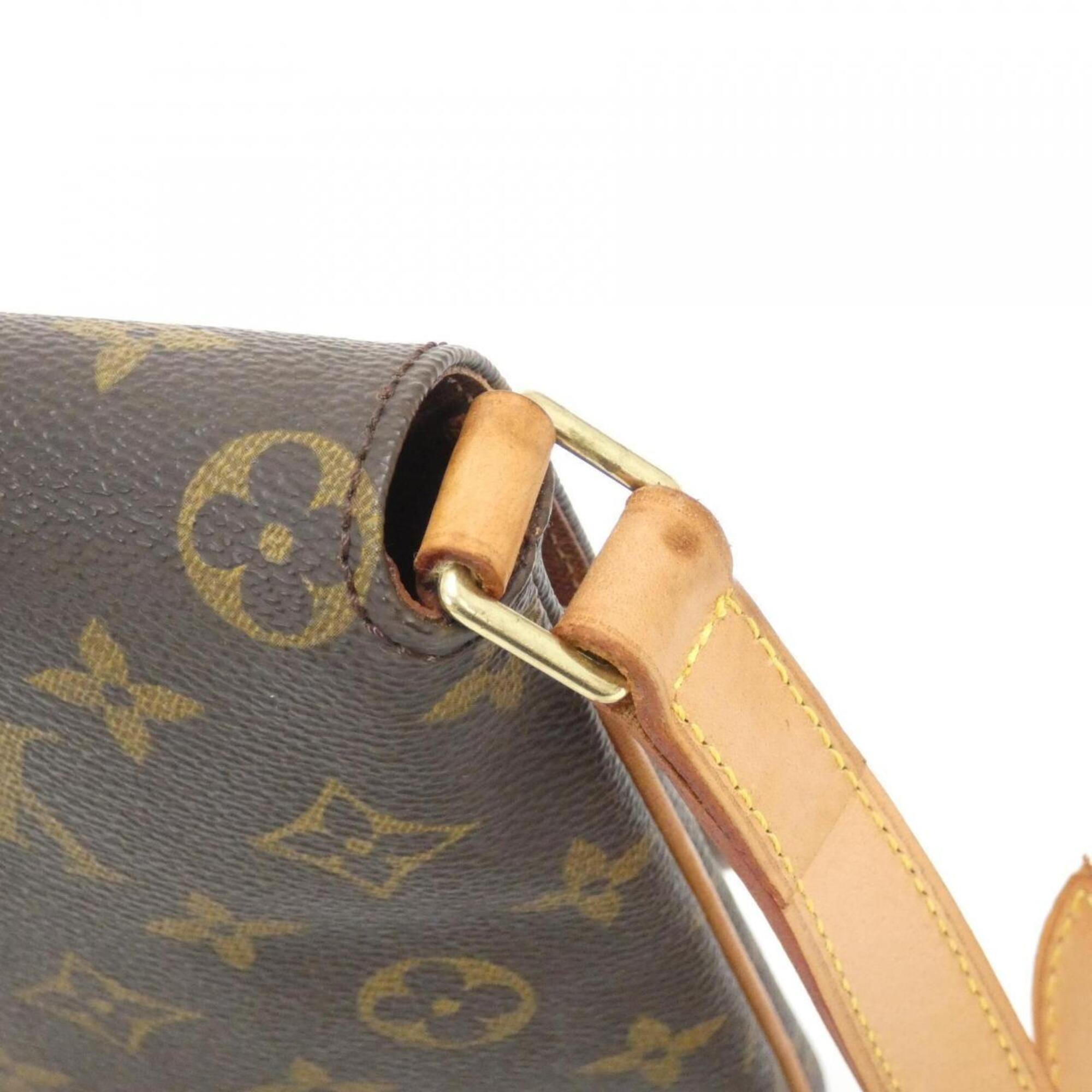 Louis Vuitton Marron Coated Canvas Shoulder Bag (Pre-Owned)