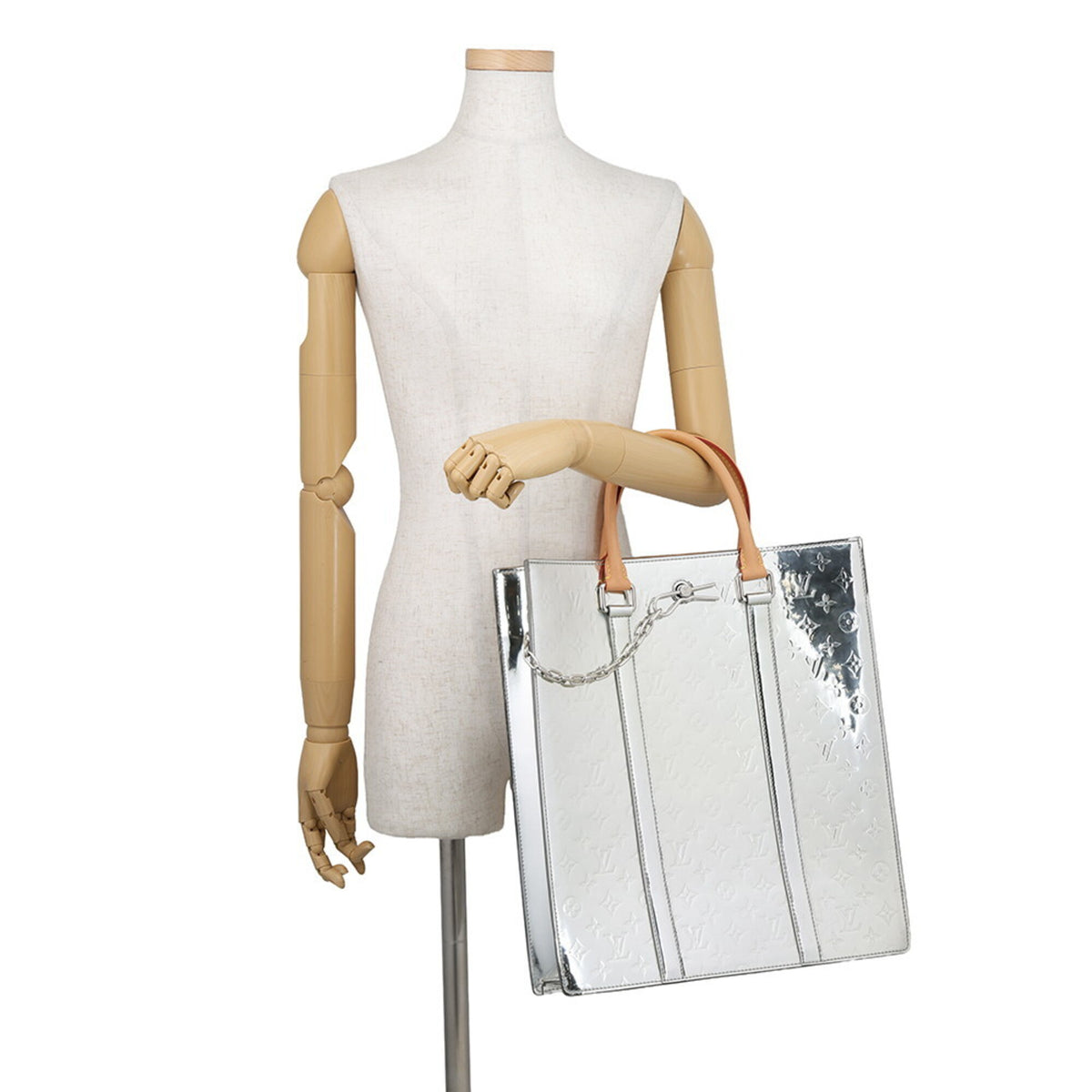 Louis Vuitton Silver Handbag Shoulder Bag Tote Bag (Pre-Owned)