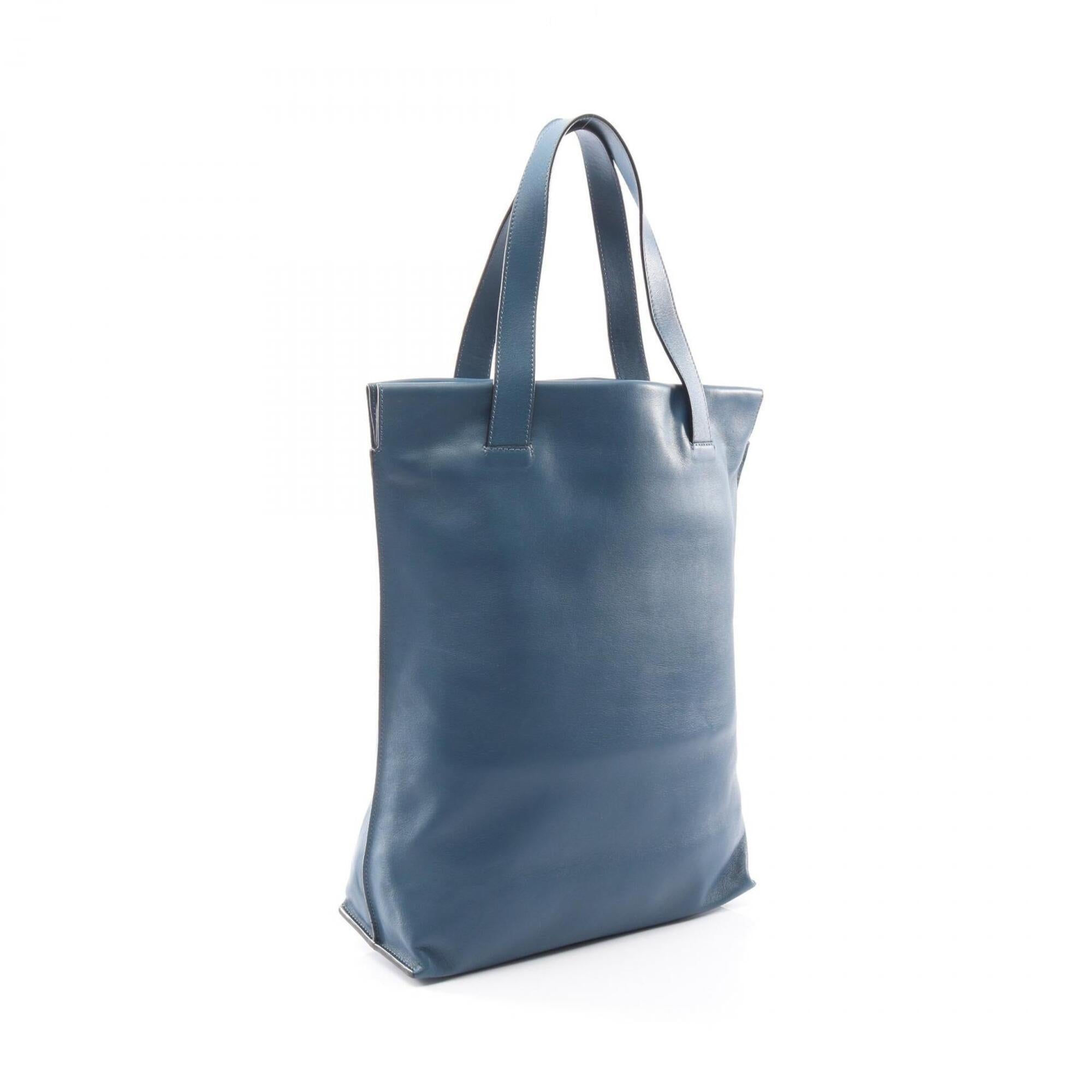 Loewe Blue Leather Handbag Tote Bag (Pre-Owned)