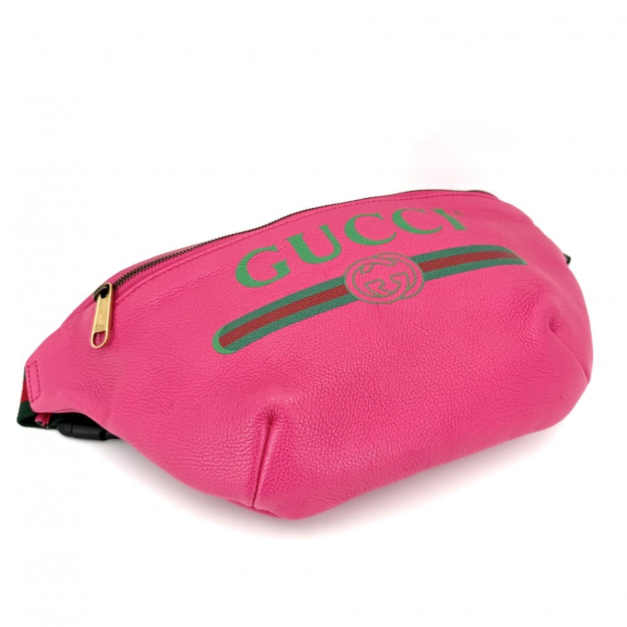 Gucci Pink Leather Fanny Pack (Pre-Owned)
