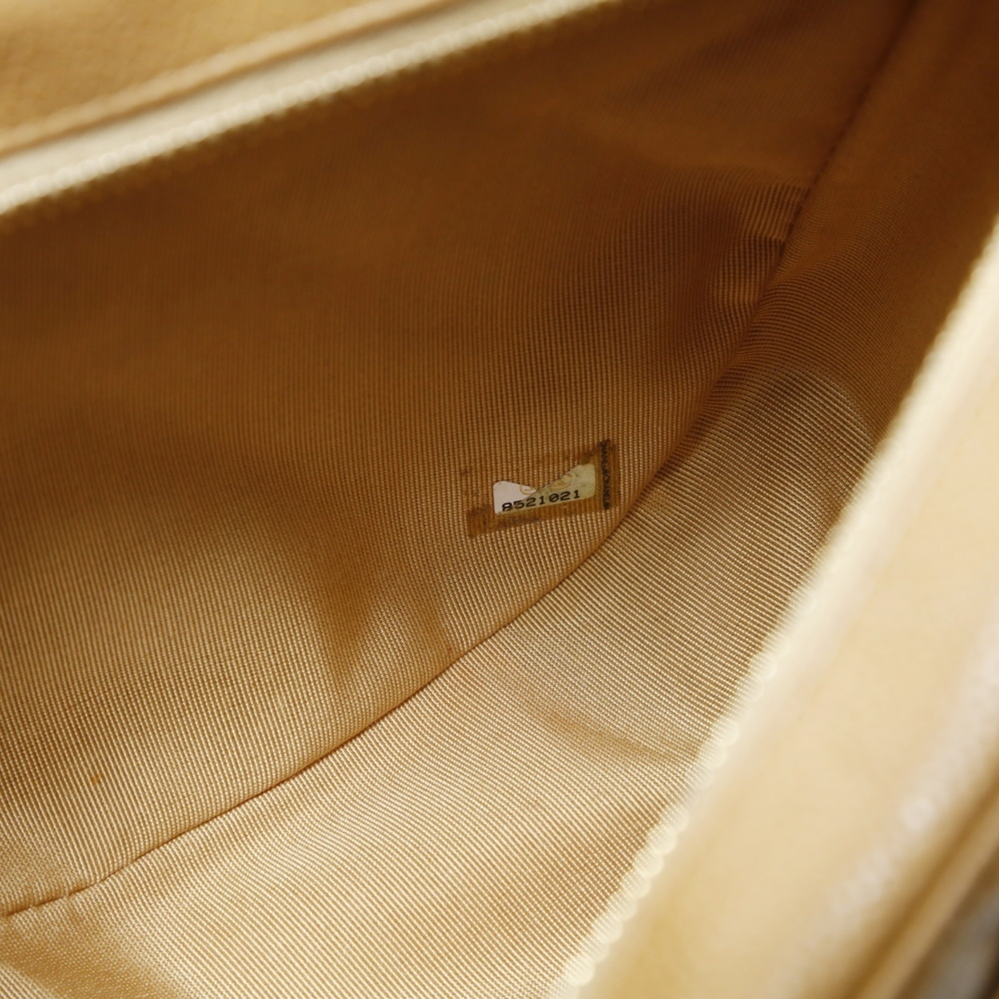 Chanel Beige Grained Calfskin Shoulder Bag (Pre-Owned)
