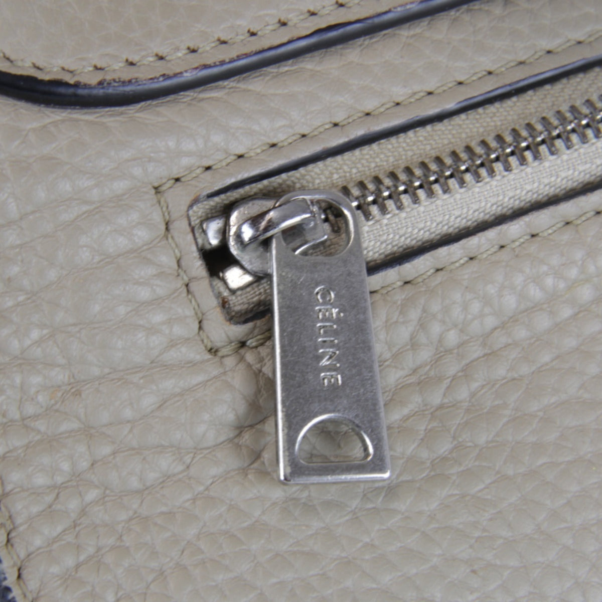 Celine Beige Leather Shoulder Bag (Pre-Owned)