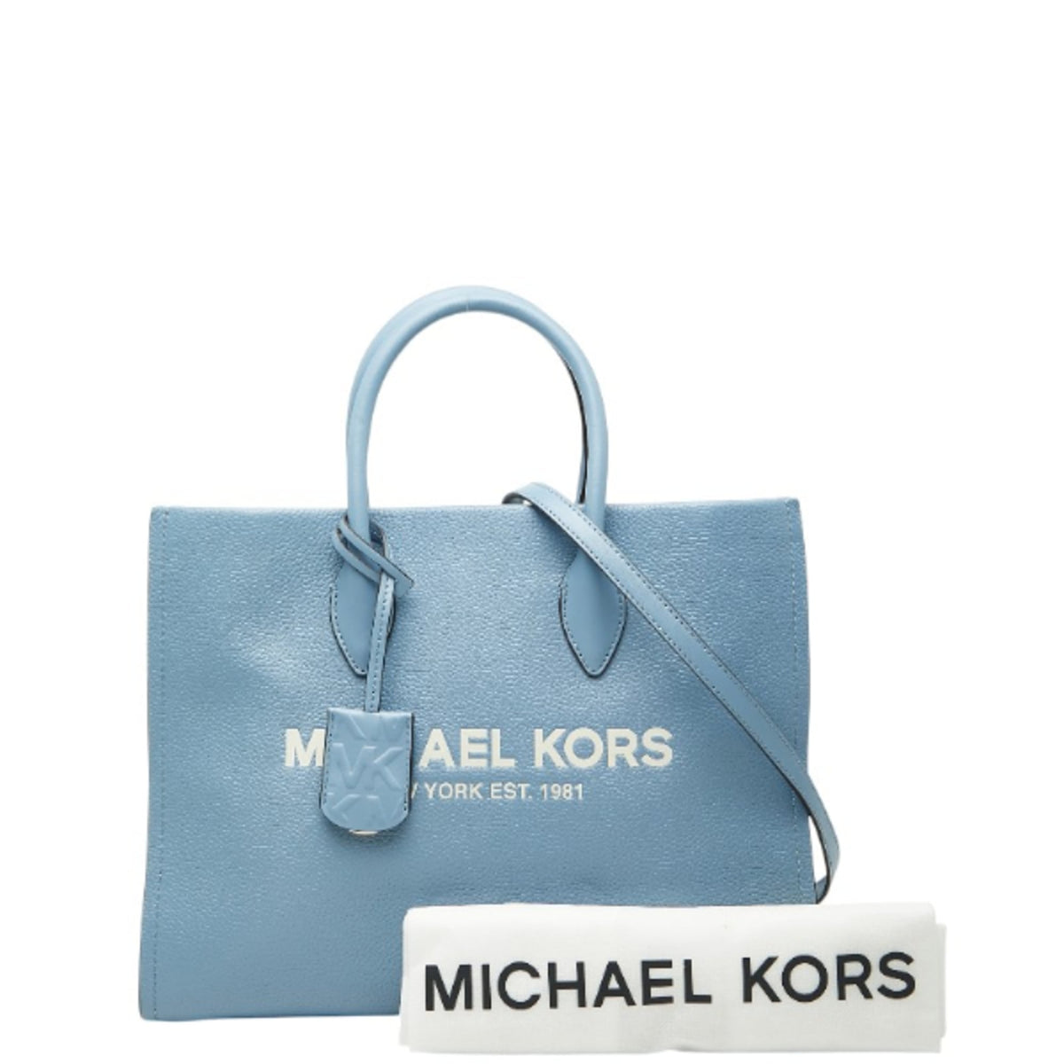 Michael Kors Blue Leather Handbag Shoulder Bag Tote Bag (Pre-Owned)