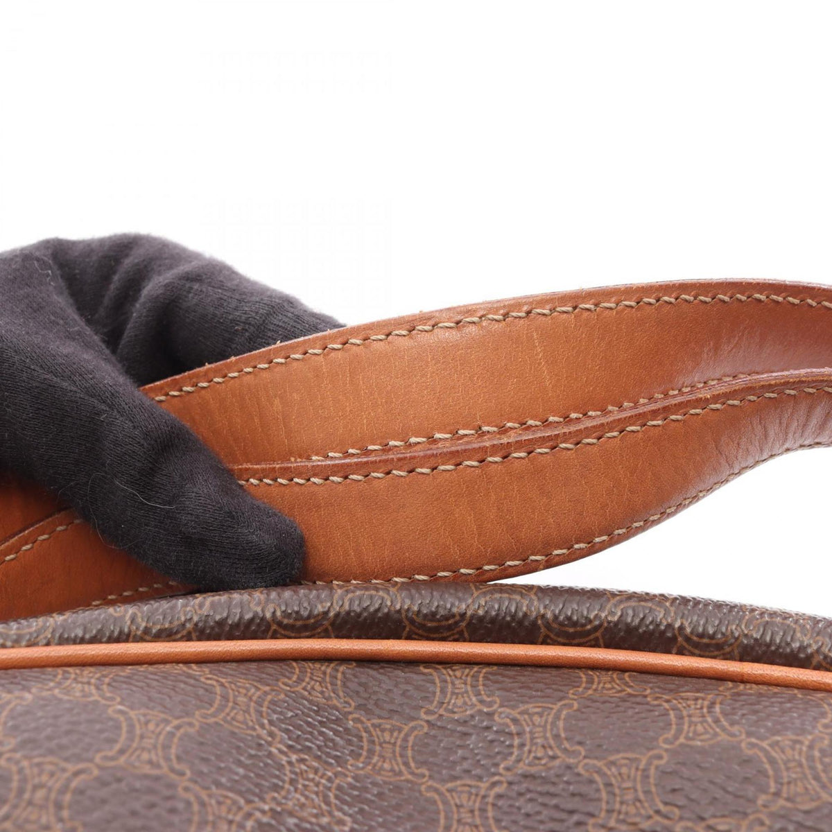 Celine Brown Coated Canvas Leather Handbag (Pre-Owned)