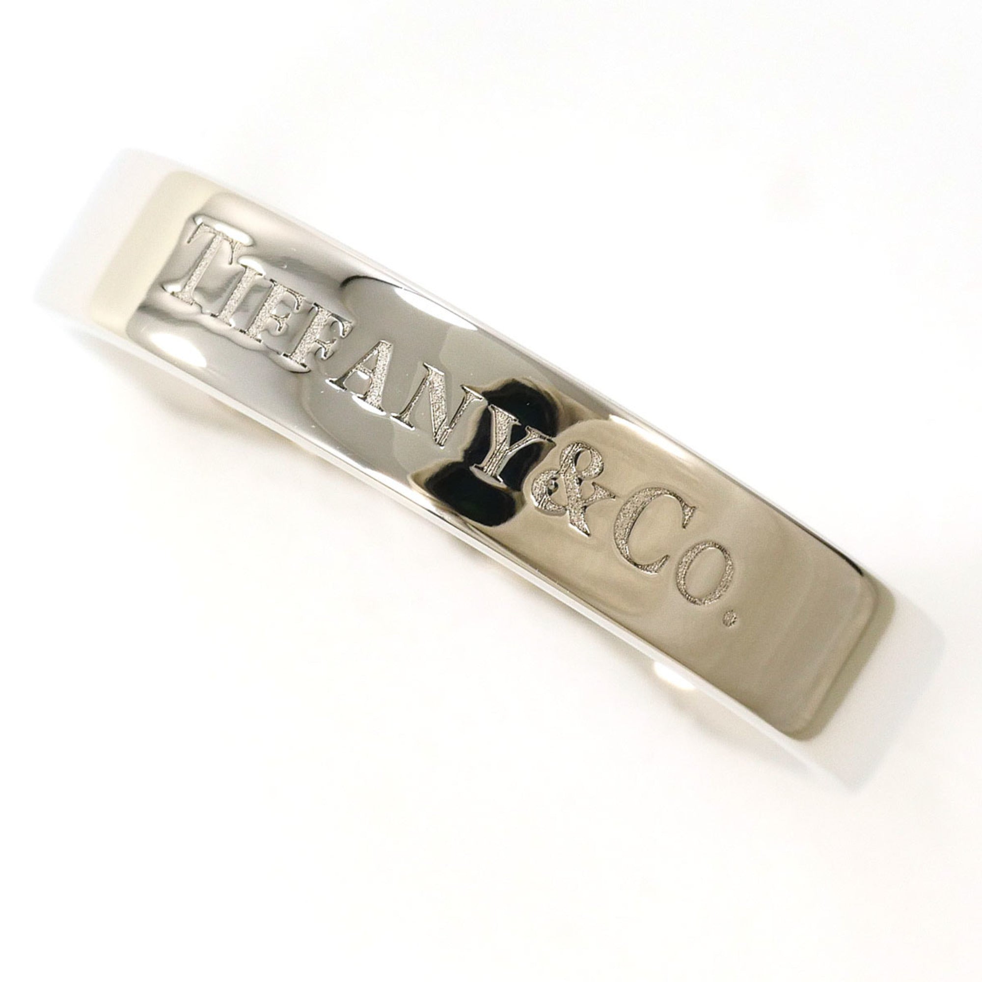 Tiffany Platinum Platinum 950 Band Ring (Pre-Owned)