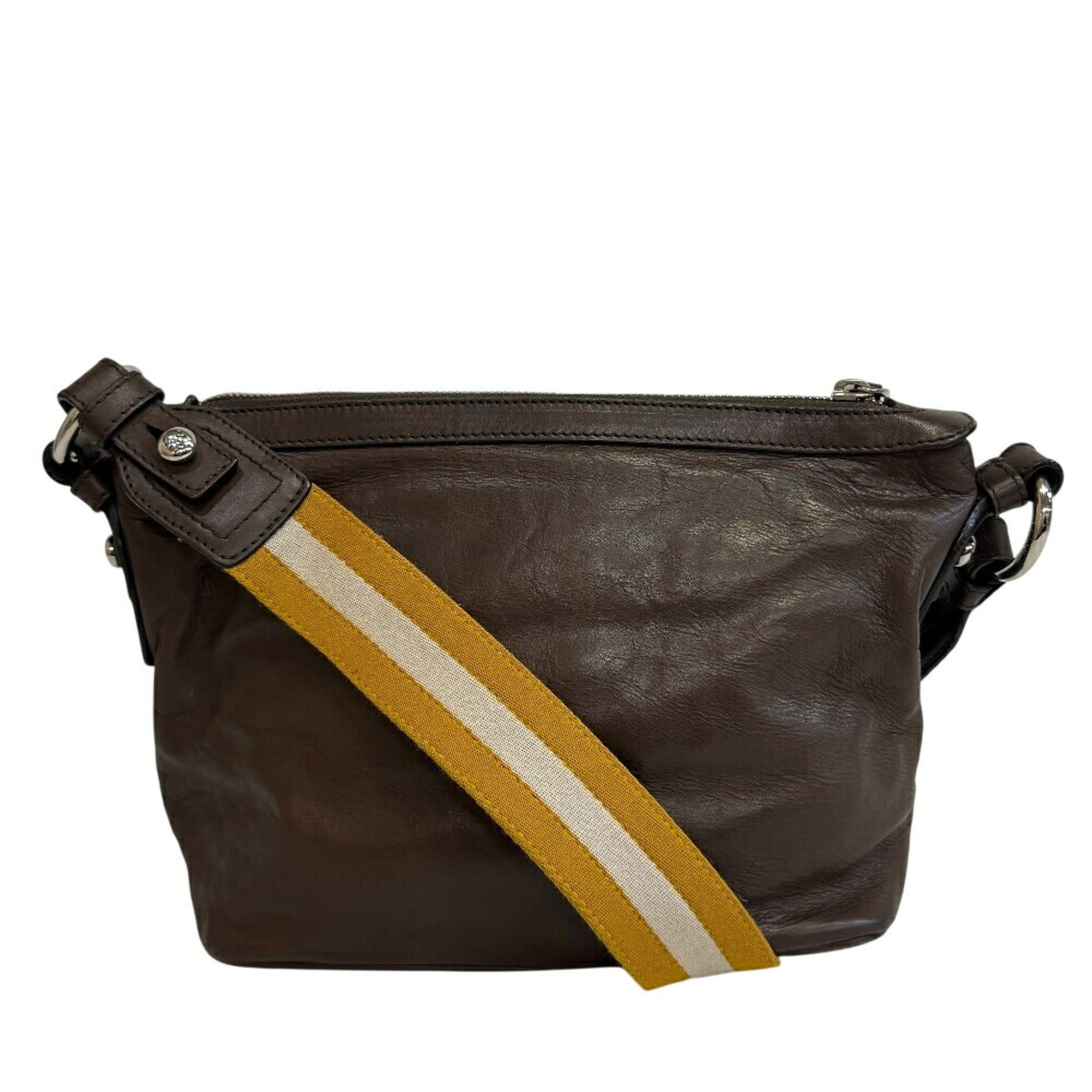 Bally Brown Leather Shoulder Bag (Pre-Owned)
