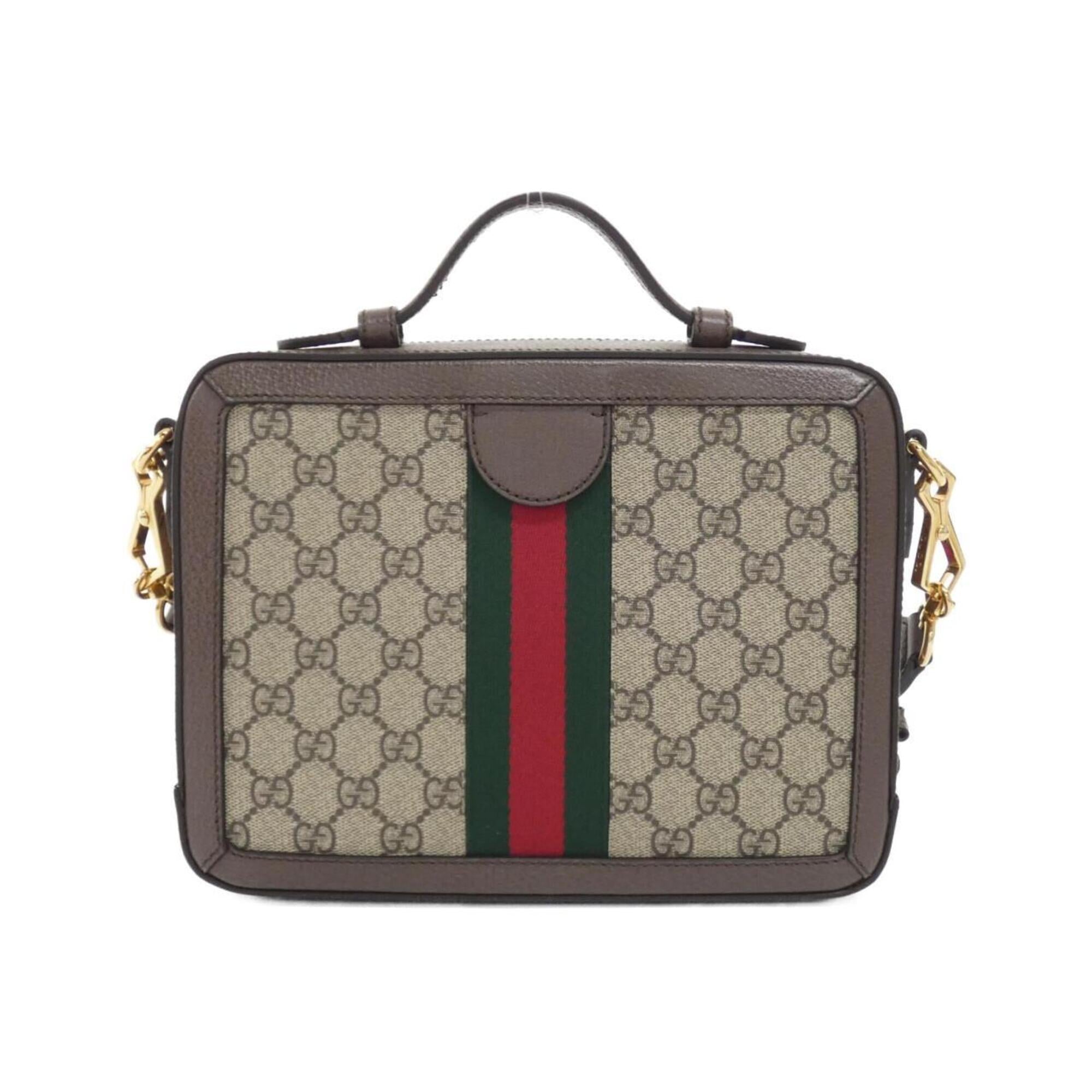 Gucci Ophidia Beige Brown Gg Supreme Handbag (Pre-Owned)