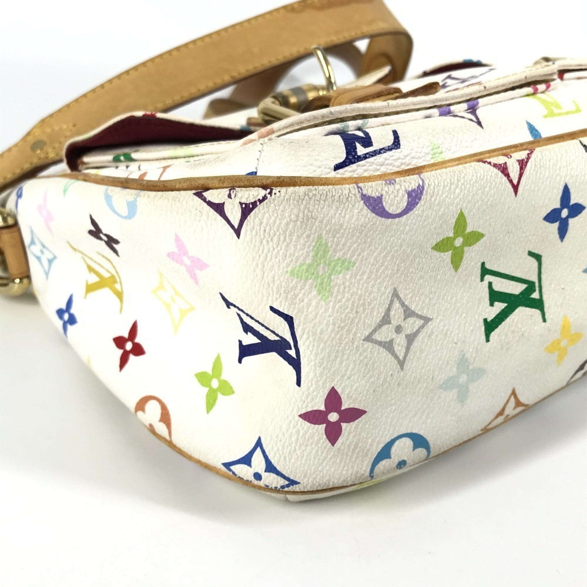 Louis Vuitton Blanc White Monogram Multicolore Shoulder Bag (Pre-Owned)