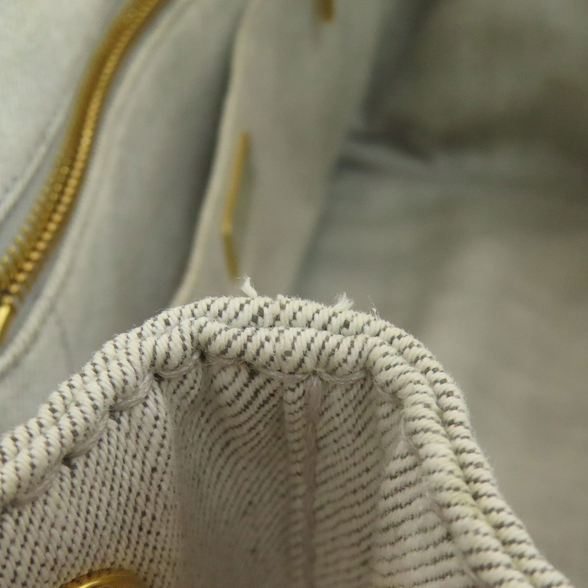 Prada Canapa Gray Denim Handbag (Pre-Owned)