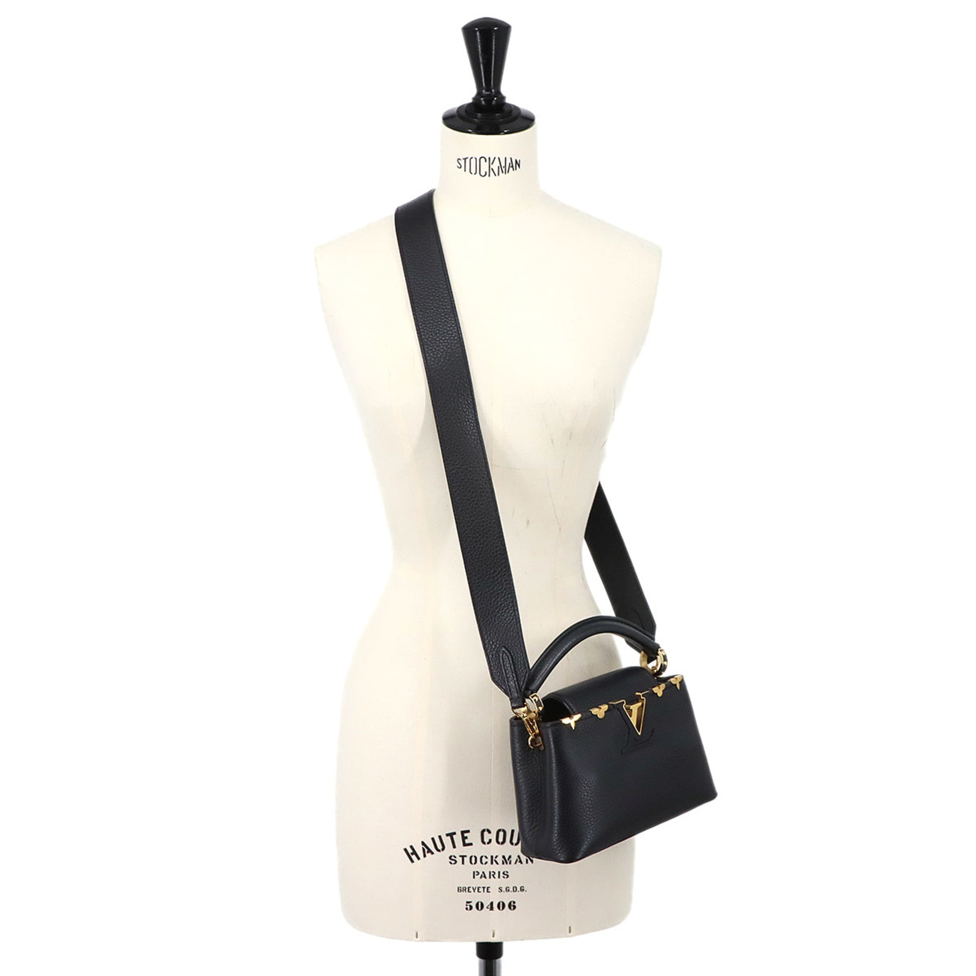 Louis Vuitton Black Capucines Noir Handbag (Pre-Owned)