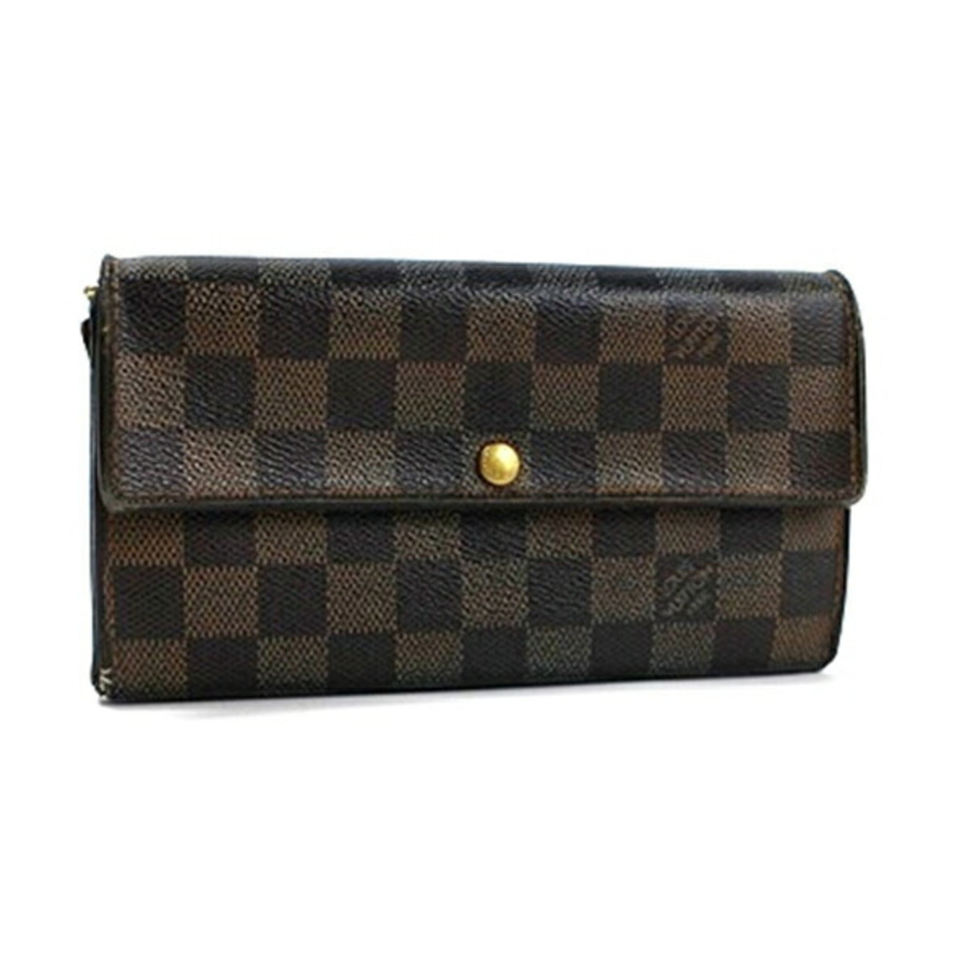 Louis Vuitton Brown Damier Canvas Long Wallet (Bi-Fold) (Pre-Owned)