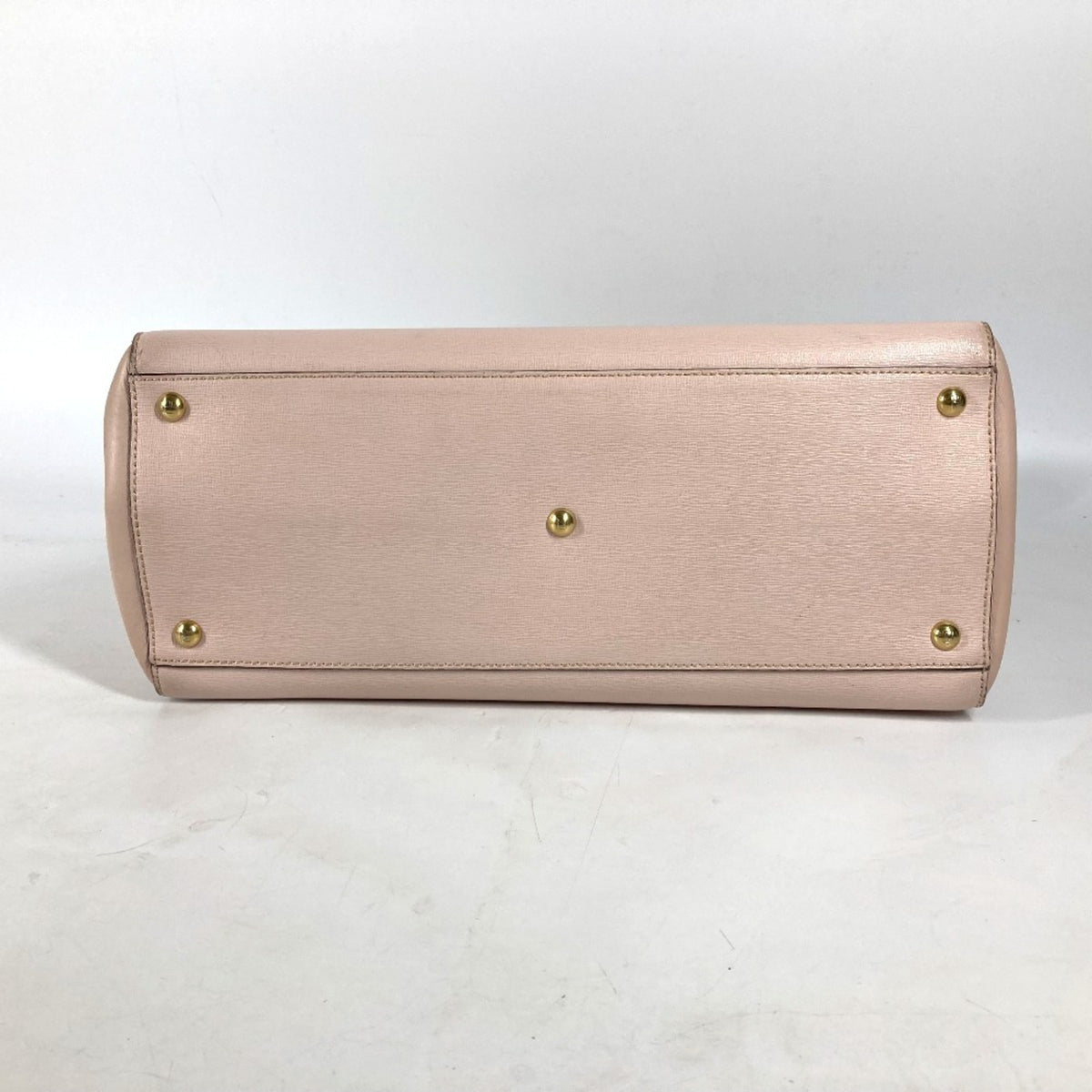 Fendi Beige Leather Shoulder Bag Tote Bag (Pre-Owned)