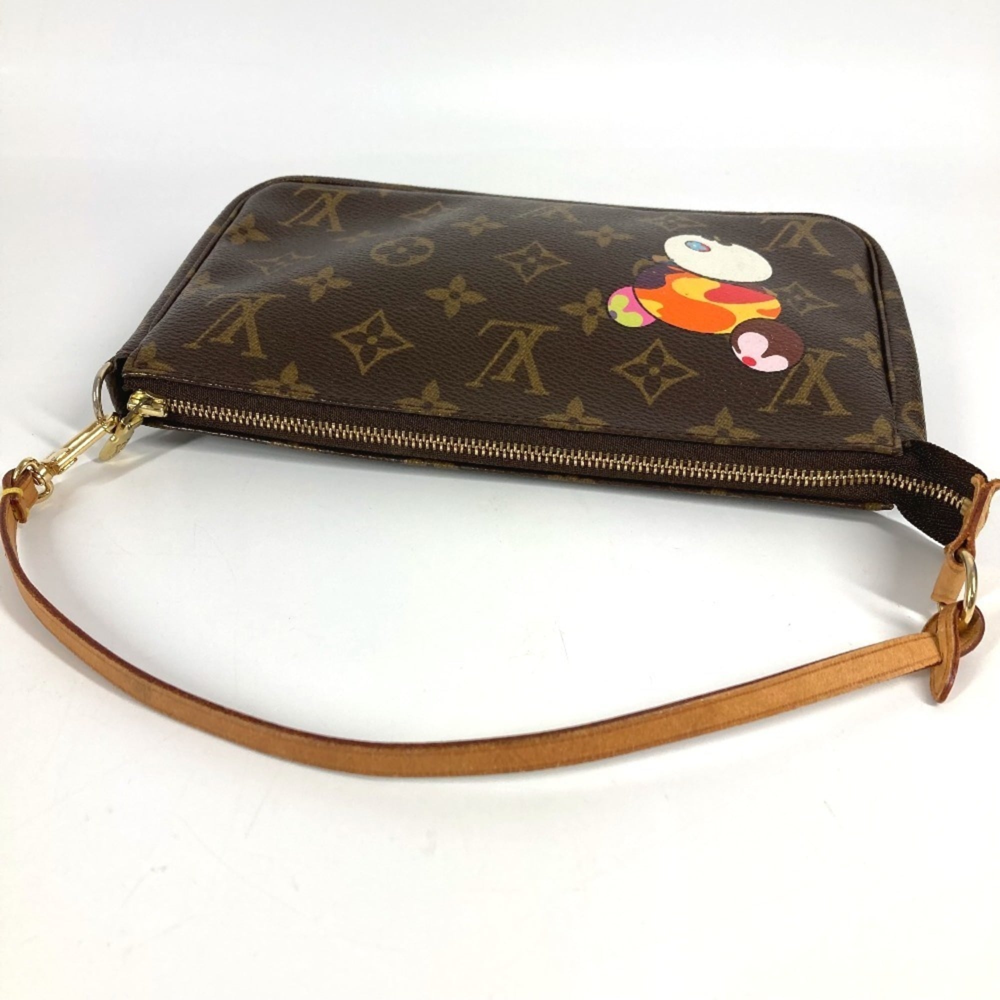 Louis Vuitton Brown Monogram Panda Multi-Color Monogram Handbag Pouch Shoulder Bag (Pre-Owned)