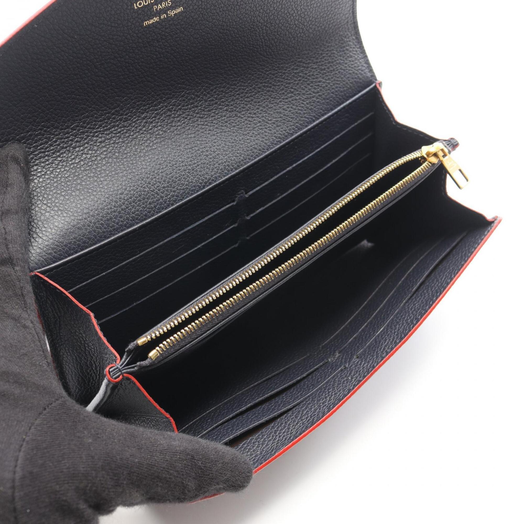 Louis Vuitton Marine Rouge Navy Monogram Empreinte Leather Long Wallet (Bi-Fold) (Pre-Owned)
