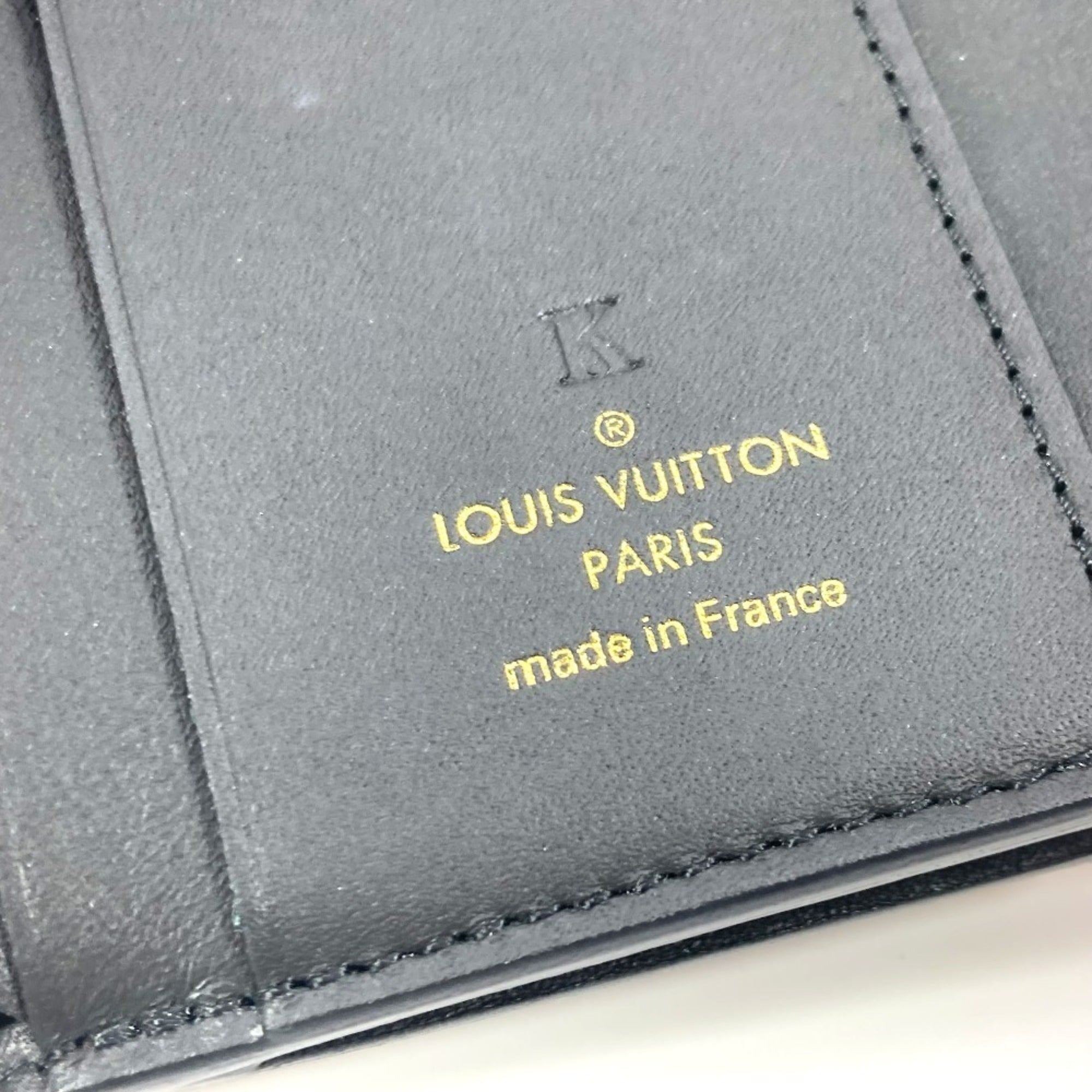 Louis Vuitton Brown Monogram Red Color Monogram Leather Wallet (Tri-Fold) (Pre-Owned)