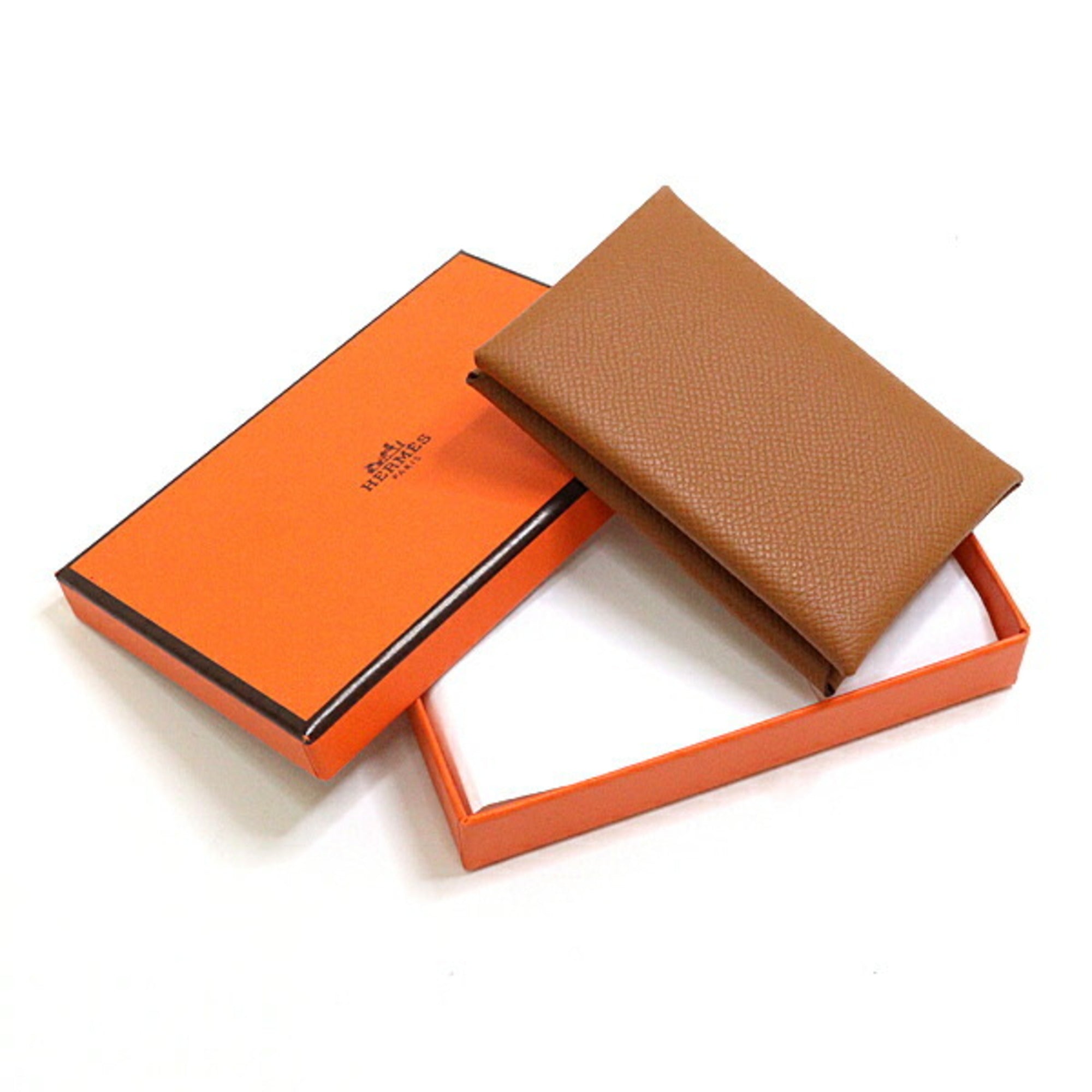 Hermes Brown Epsom Leather Coin Purse/Coin Case (Pre-Owned)