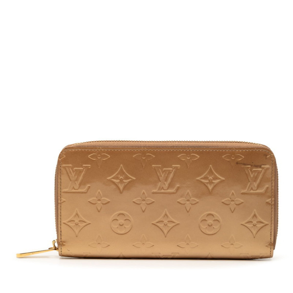 Louis Vuitton Gold Mordore Patent Leather Long Wallet (Bi-Fold) (Pre-Owned)