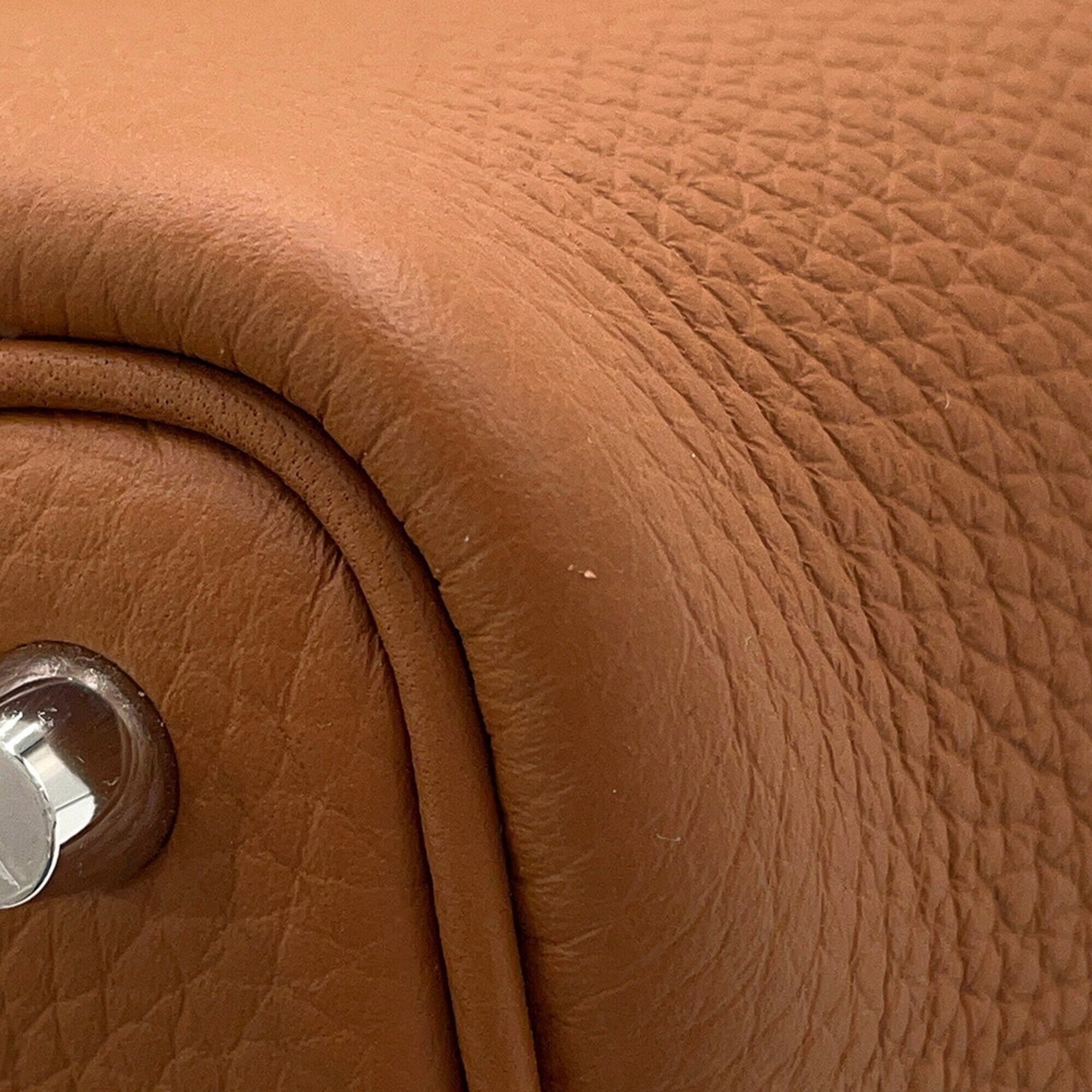 Hermes Picotin Gold Taurillon Clemence Leather Handbag (Pre-Owned)