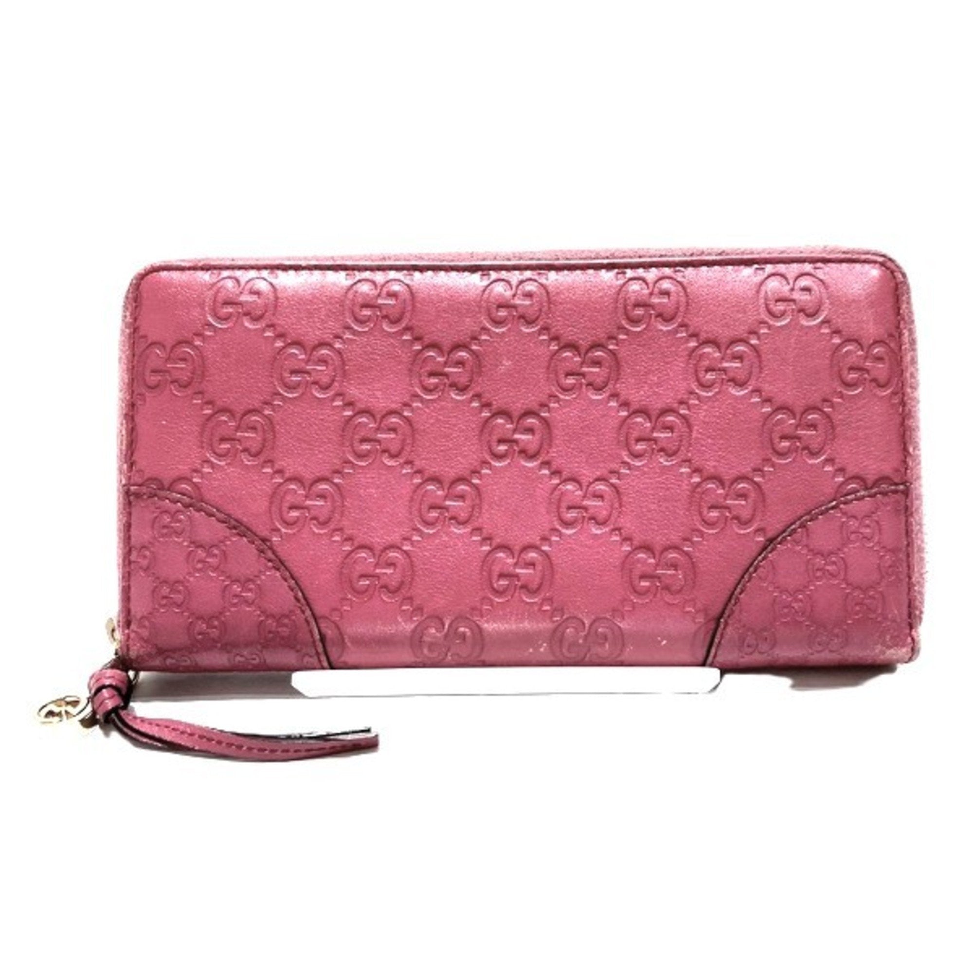 Gucci Pink Leather Coin Purse/Coin Case (Pre-Owned)