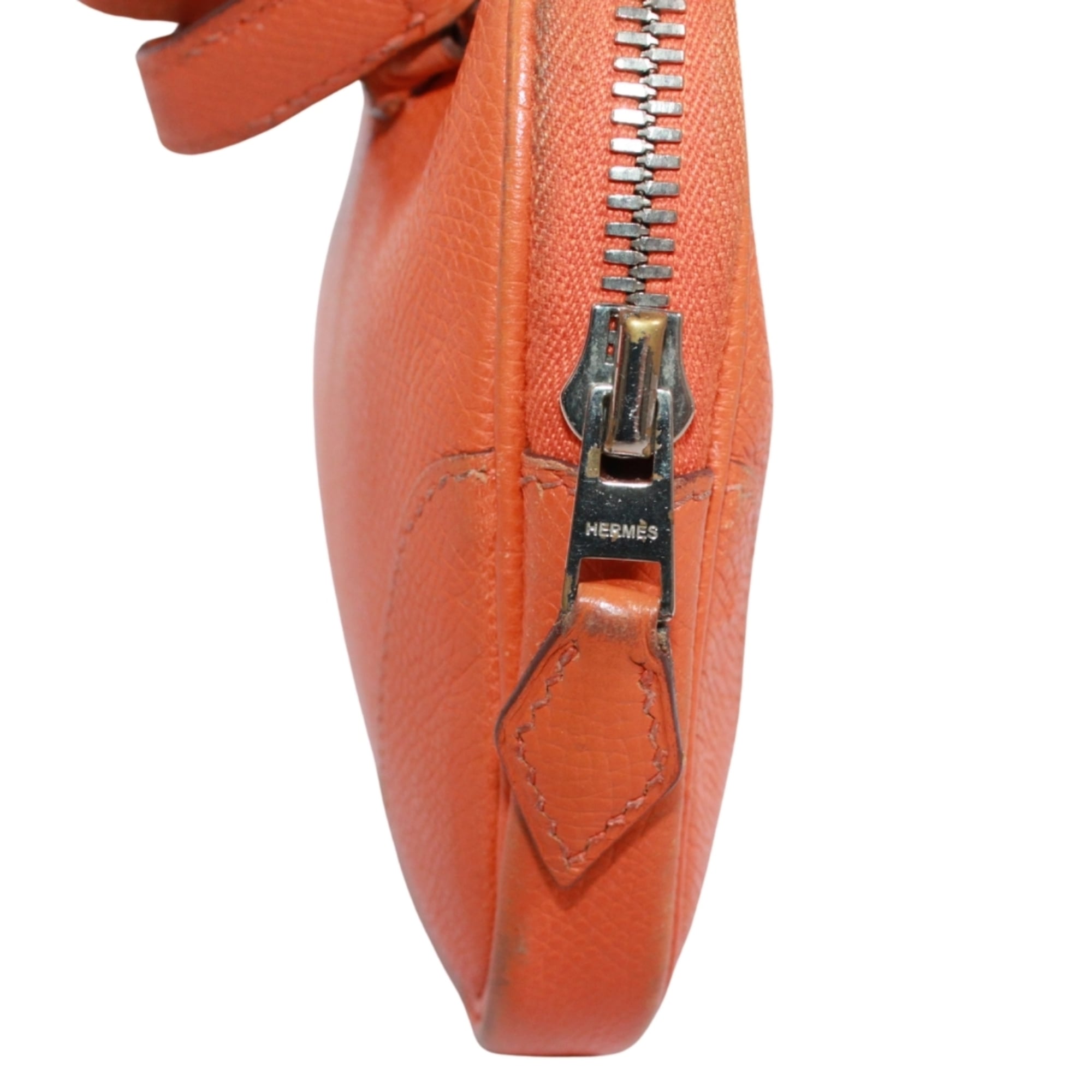 Hermes Orange Epsom Leather Pouch Shoulder Bag (Pre-Owned)