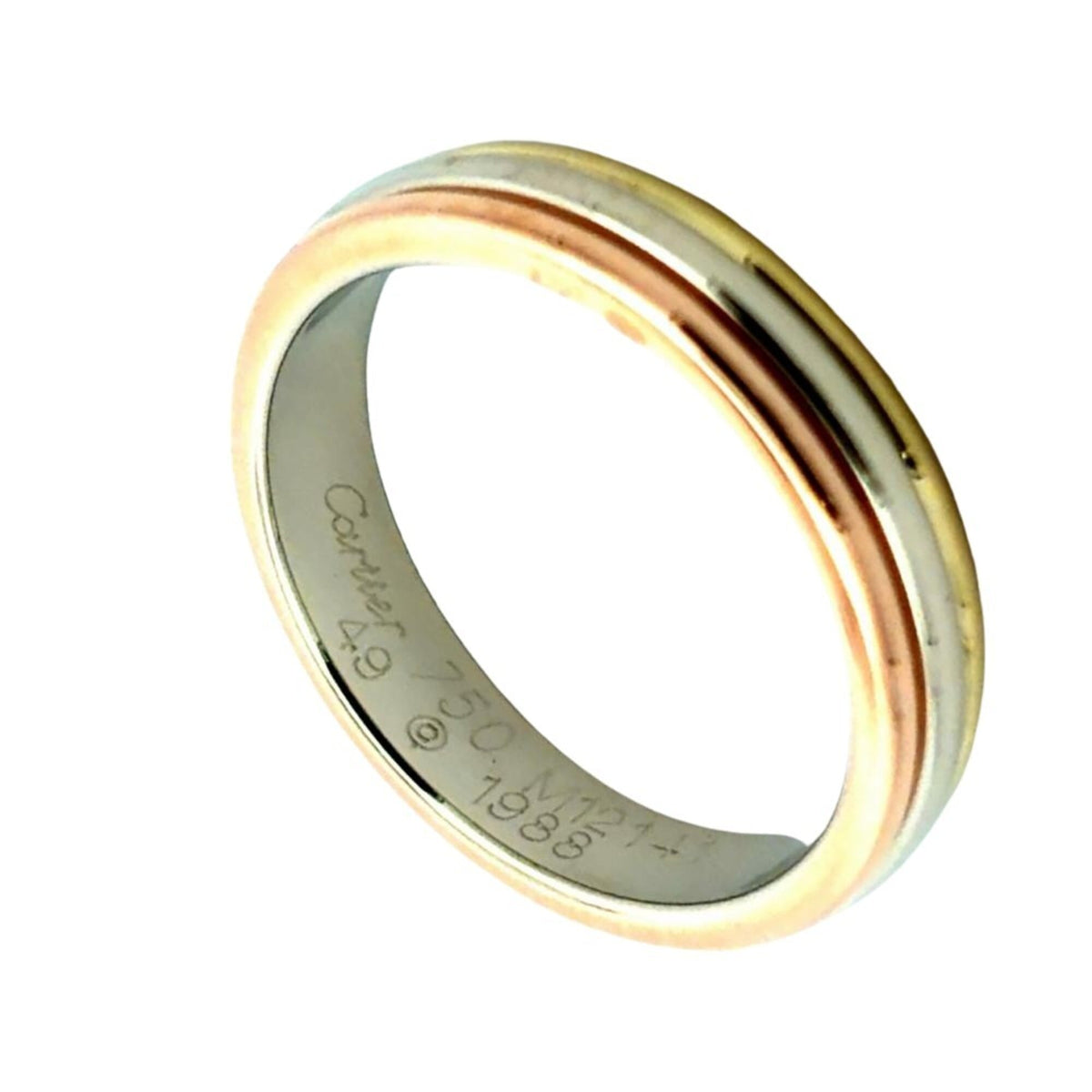 Cartier Louis Cartier Yellow Gold (18K) Pink Gold (18K) White Gold (18K) Band Ring (Pre-Owned)
