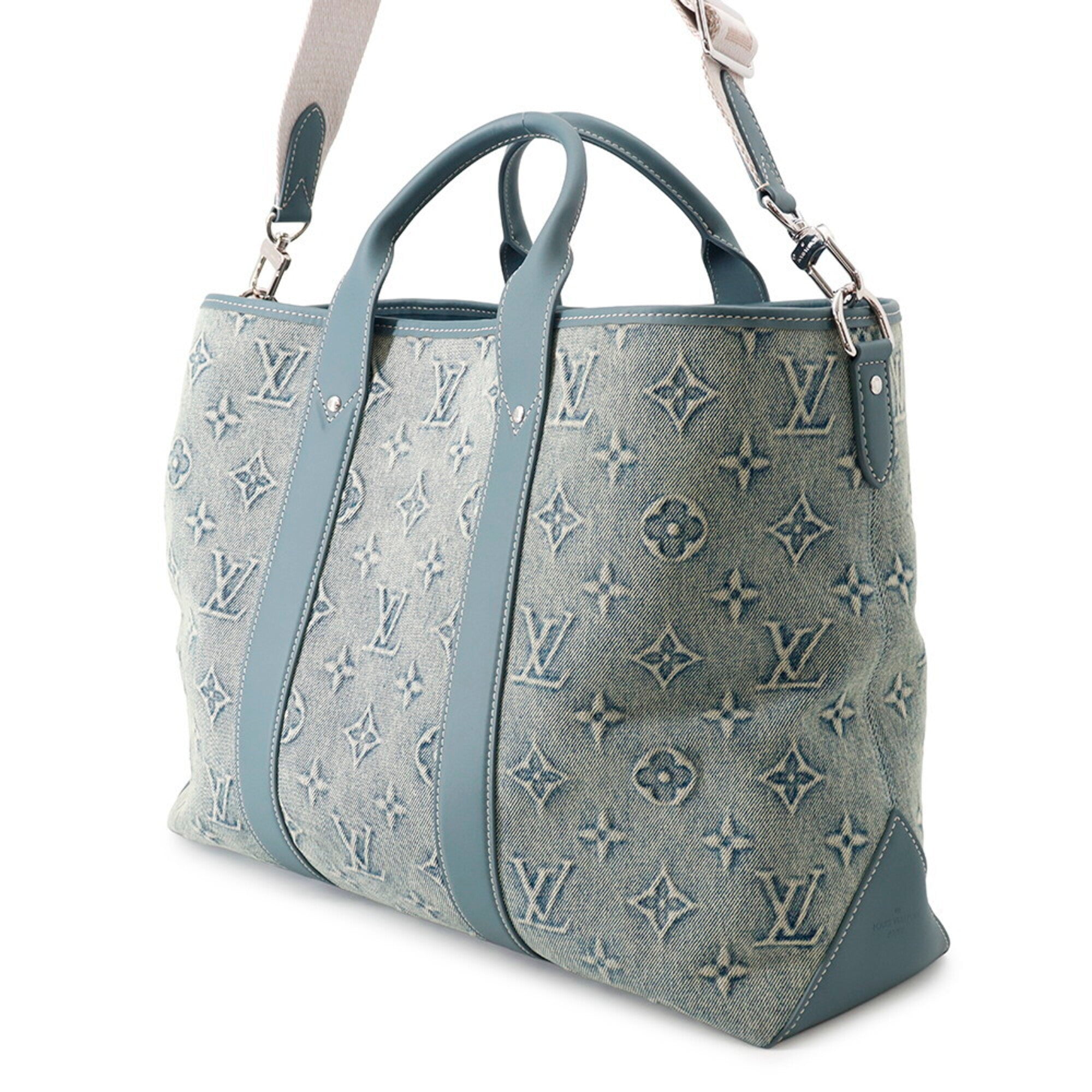 Louis Vuitton Blue Monogram Monogram Handbag Tote Bag (Pre-Owned)