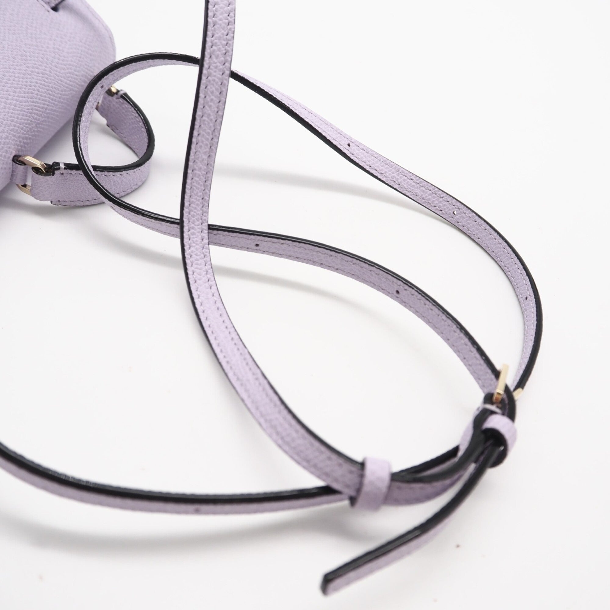 Valextra Purple Leather Shoulder Bag (Pre-Owned)
