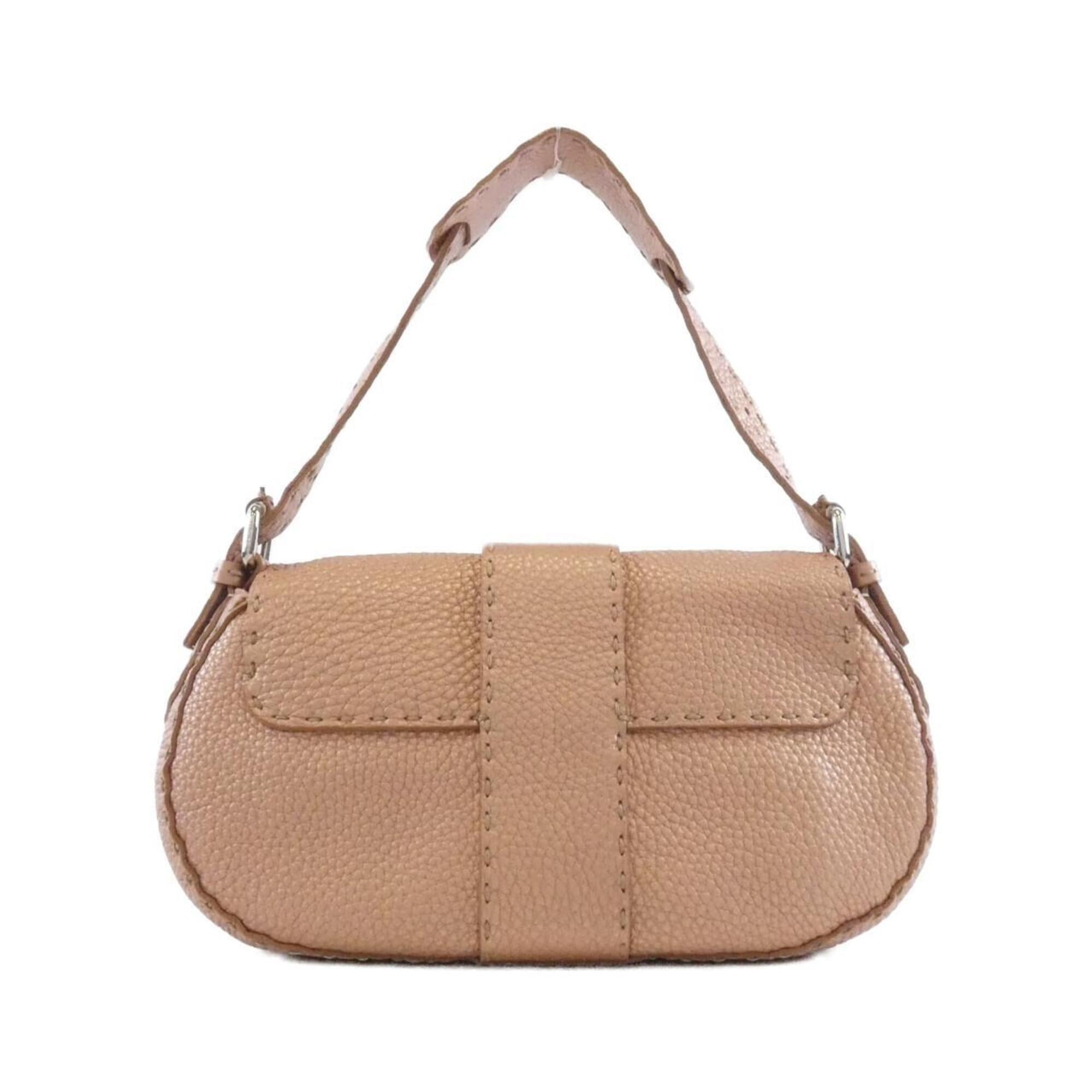 Fendi Pink Leather Shoulder Bag (Pre-Owned)