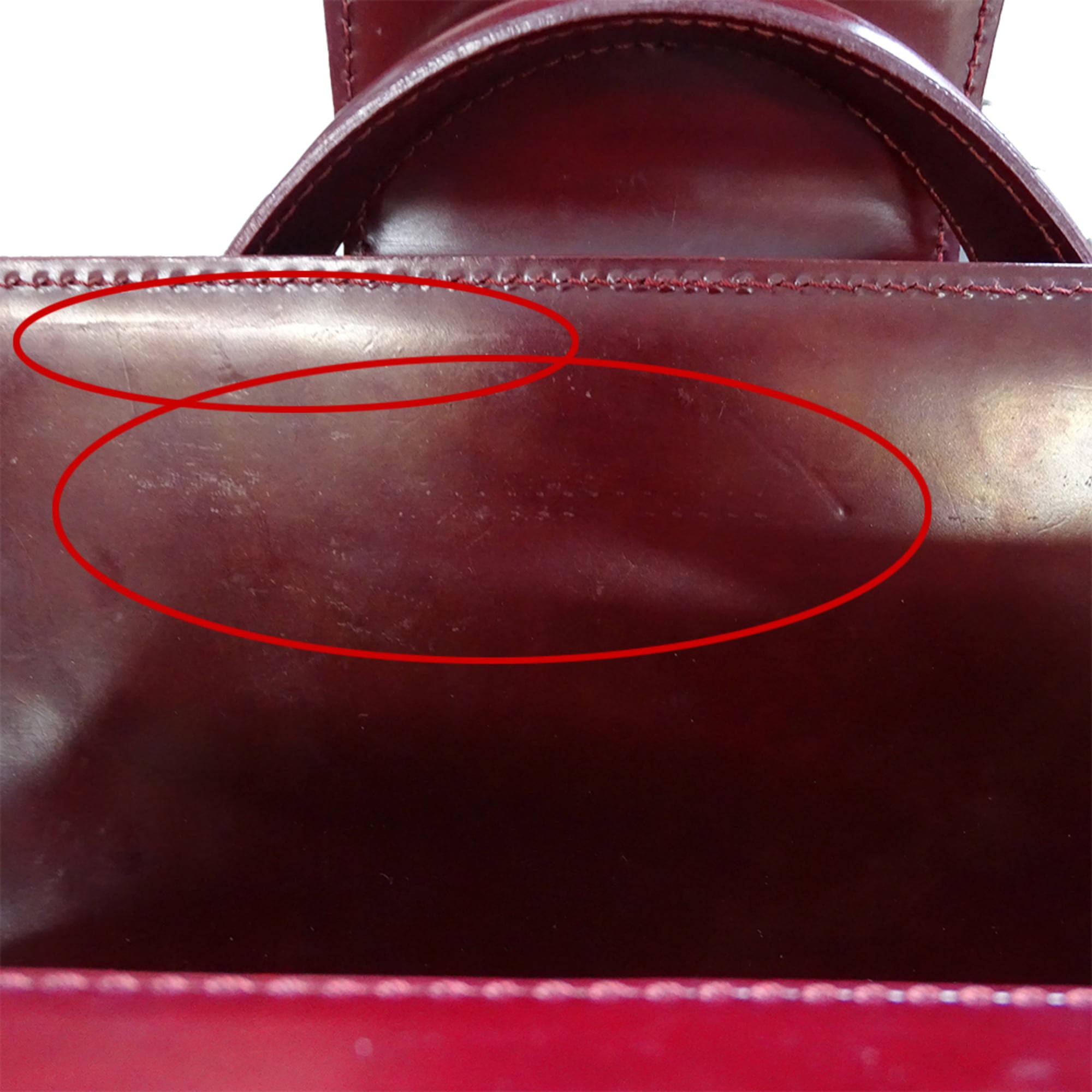 Cartier Panthère Bordeaux Patent Leather Handbag (Pre-Owned)