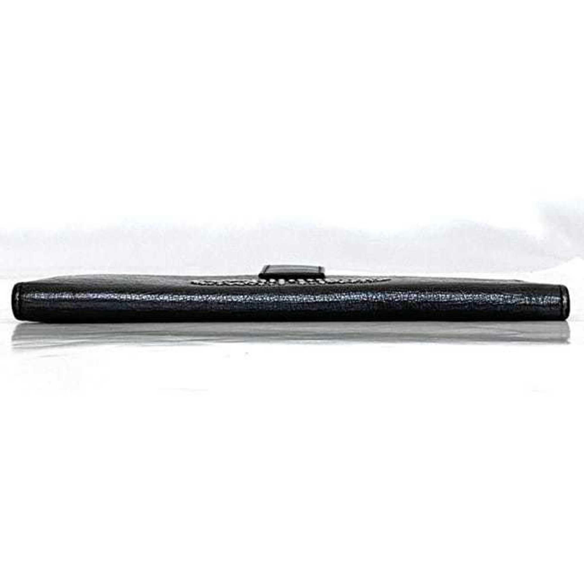 Salvatore Ferragamo Vara Silver Leather Long Wallet (Bi-Fold) (Pre-Owned)