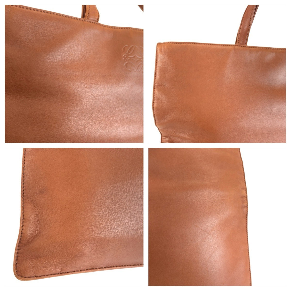 Loewe Brown Leather Handbag Tote Bag (Pre-Owned)