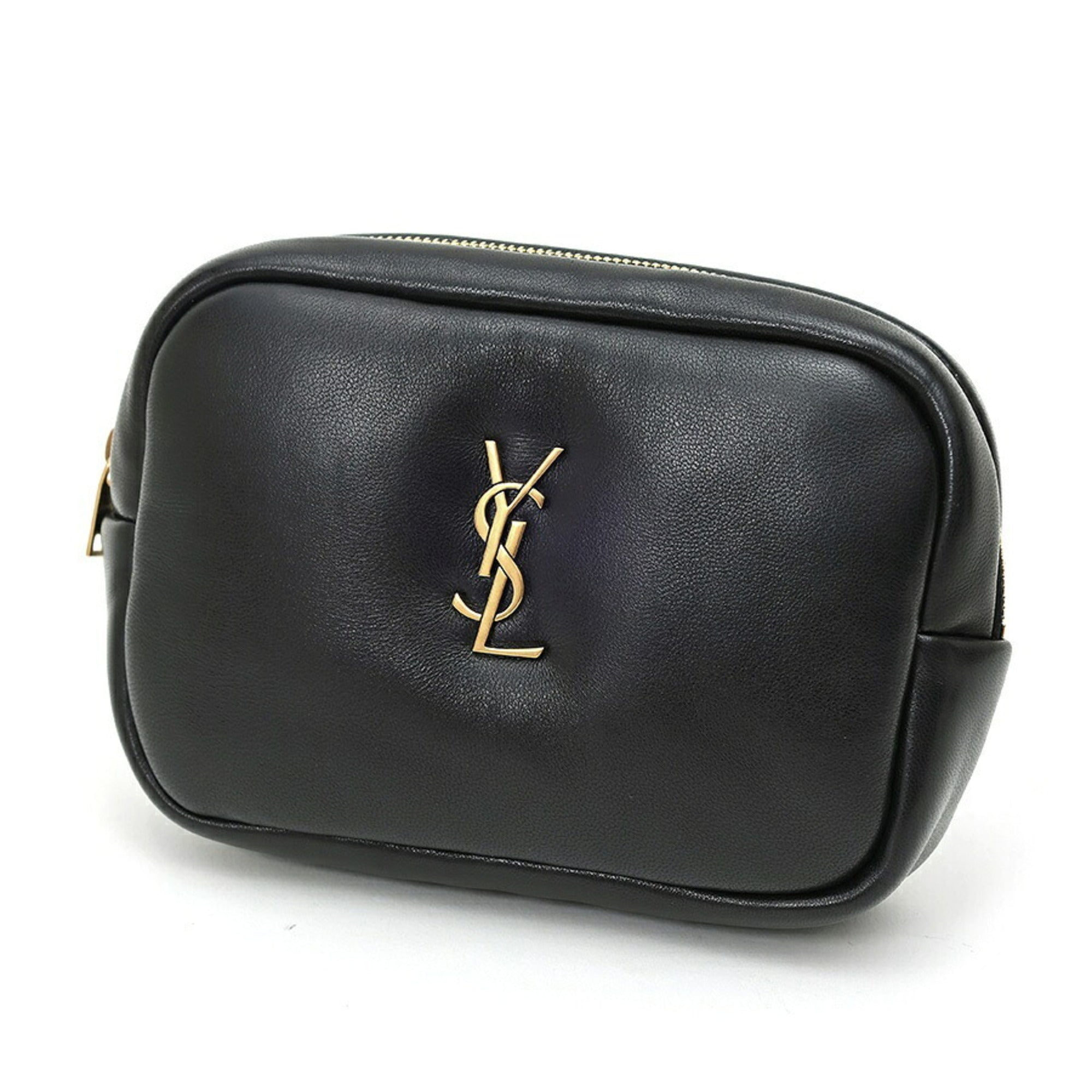 Saint Laurent Black Leather Pouch (Pre-Owned)