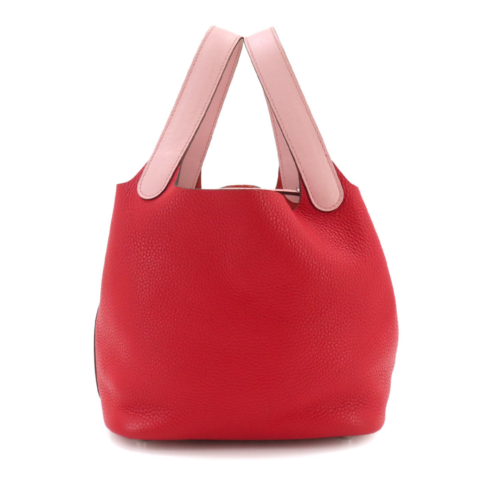 Piko Red Color Leather Handbag (Pre-Owned)