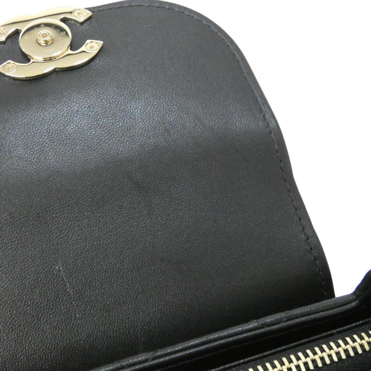 Chanel Black Leather Handbag Pouch (Pre-Owned)
