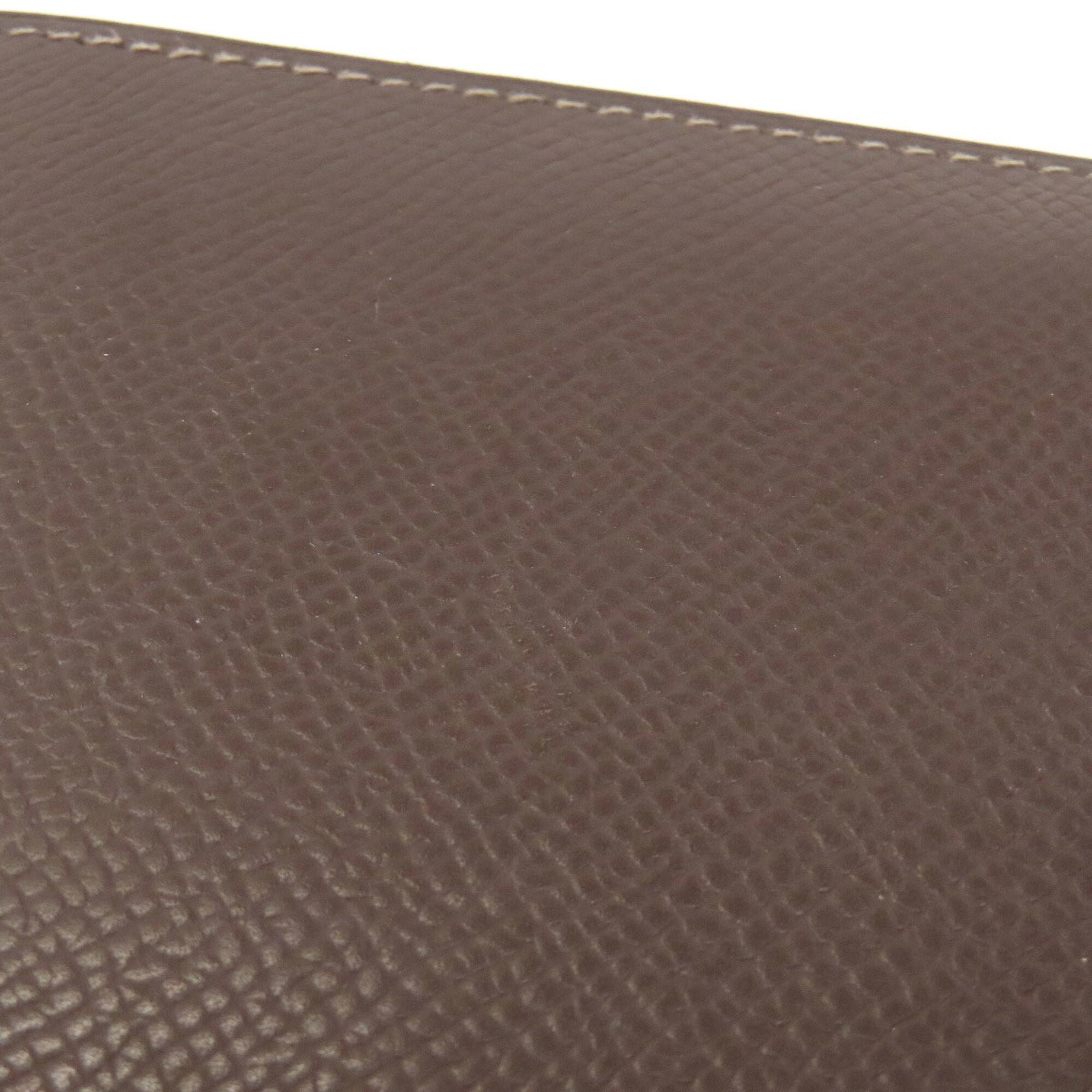 Hermes Azap Dark Brown Epsom Leather Long Wallet (Bi-Fold) (Pre-Owned)