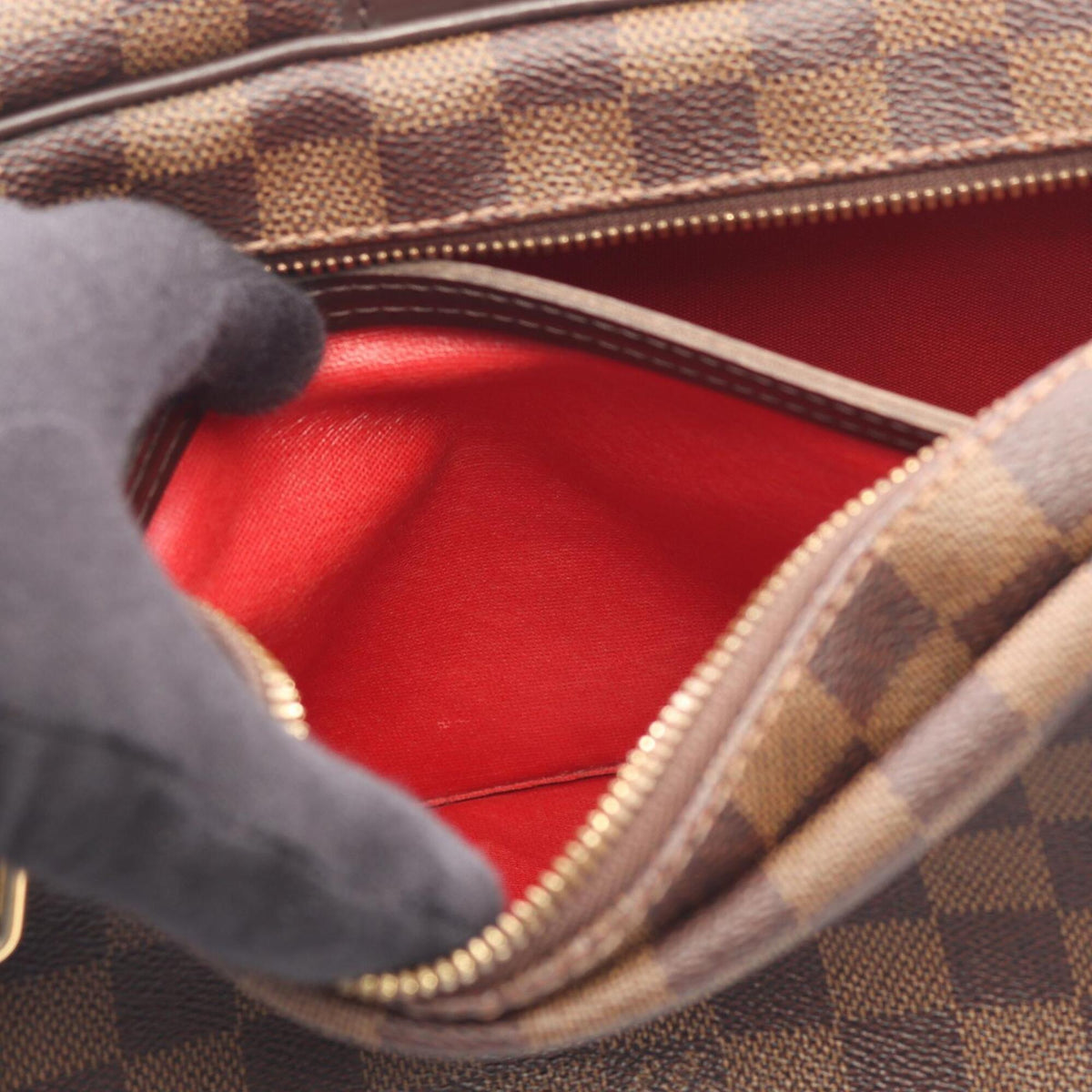Louis Vuitton Brown Ebene Coated Canvas Leather Handbag Shoulder Bag (Pre-Owned)
