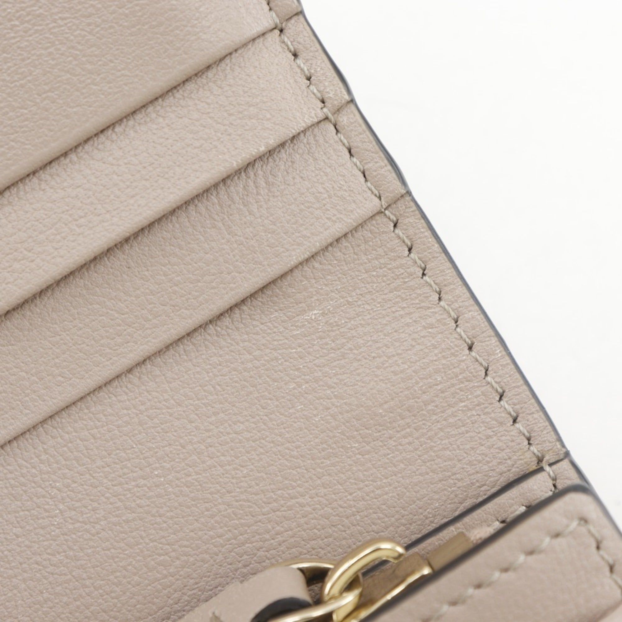Valentino Beige Leather Wallet (Bi-Fold) (Pre-Owned)