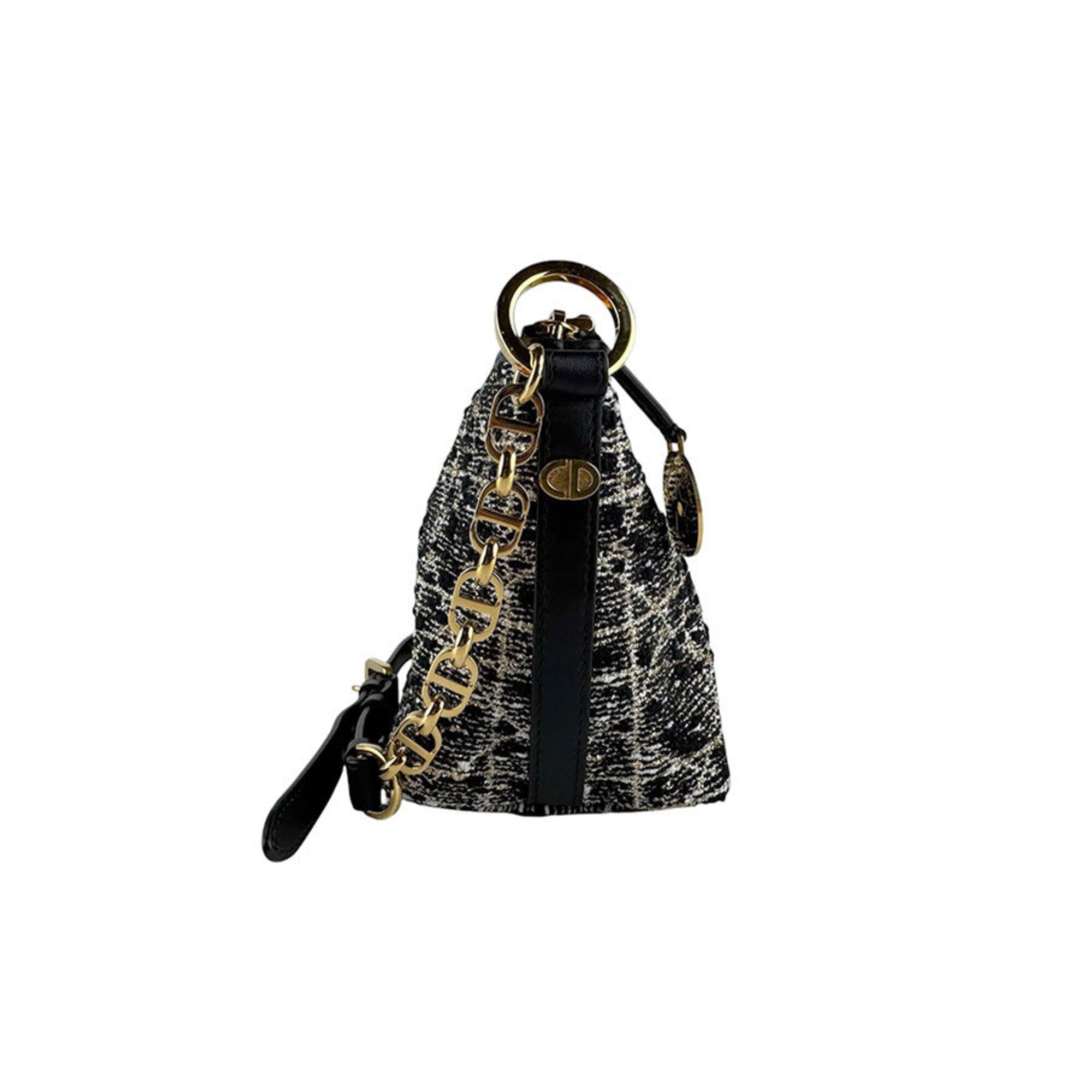 Christian Dior Black Tweed Shoulder Bag (Pre-Owned)