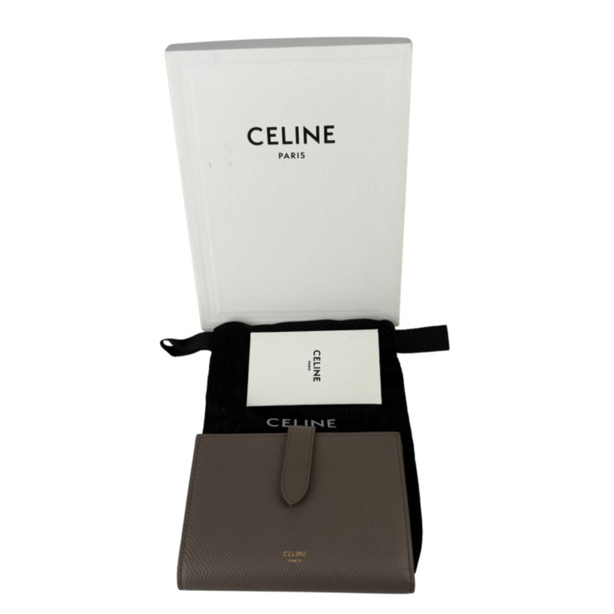 Celine Grayish Leather Wallet (Bi-Fold) (Pre-Owned)