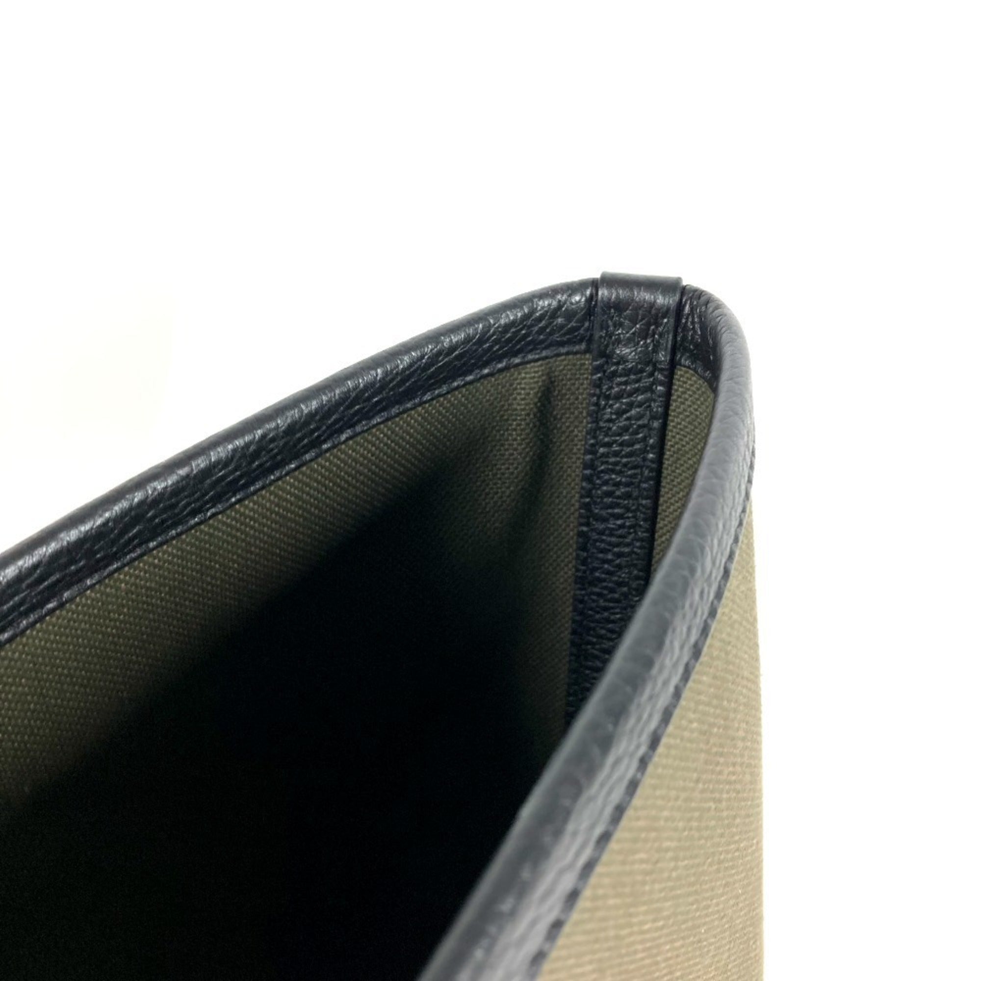 Hermes Black Khaki Taurillon Clemence Leather Handbag Shoulder Bag Tote Bag (Pre-Owned)