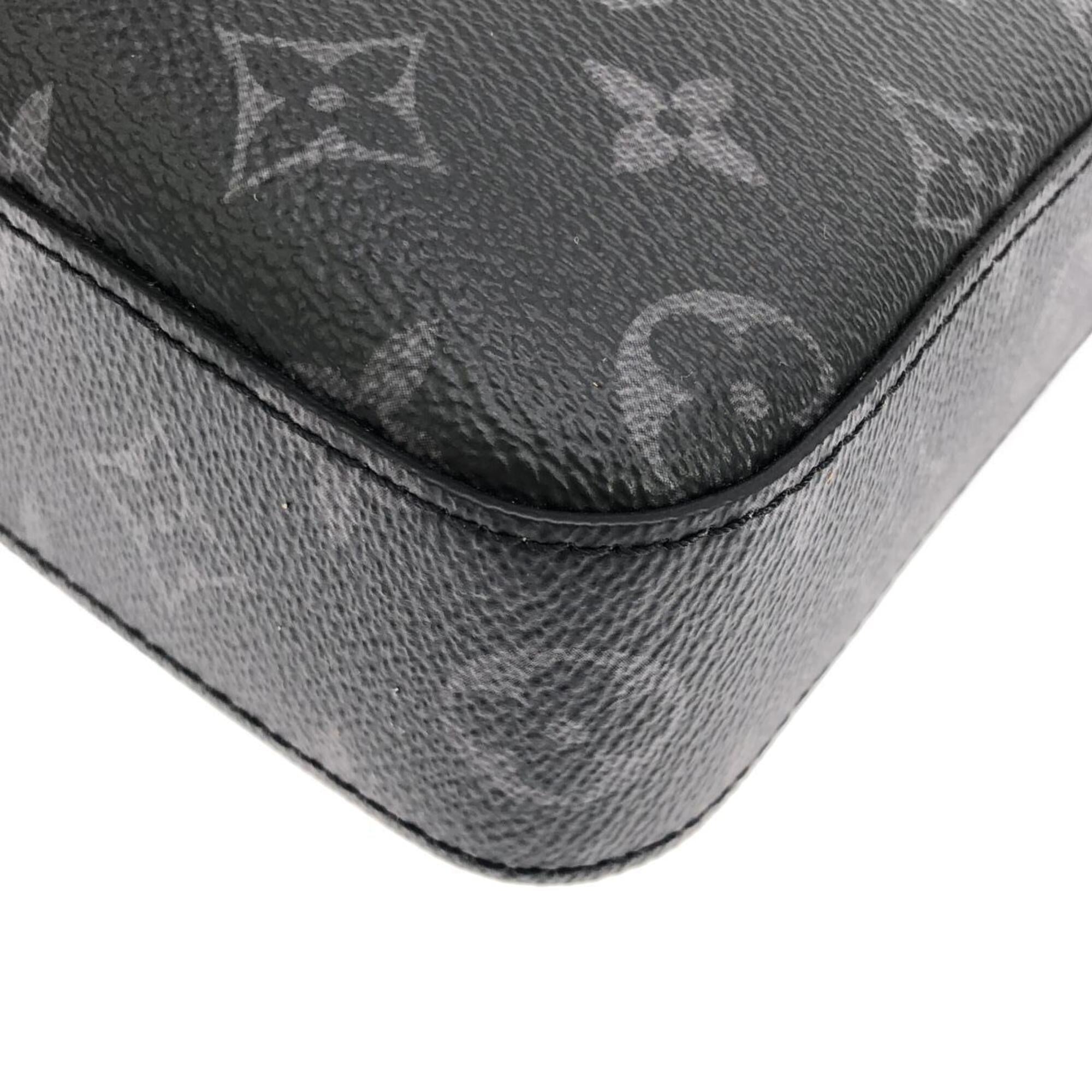 Louis Vuitton Black Gris Coated Canvas Pouch Shoulder Bag (Pre-Owned)