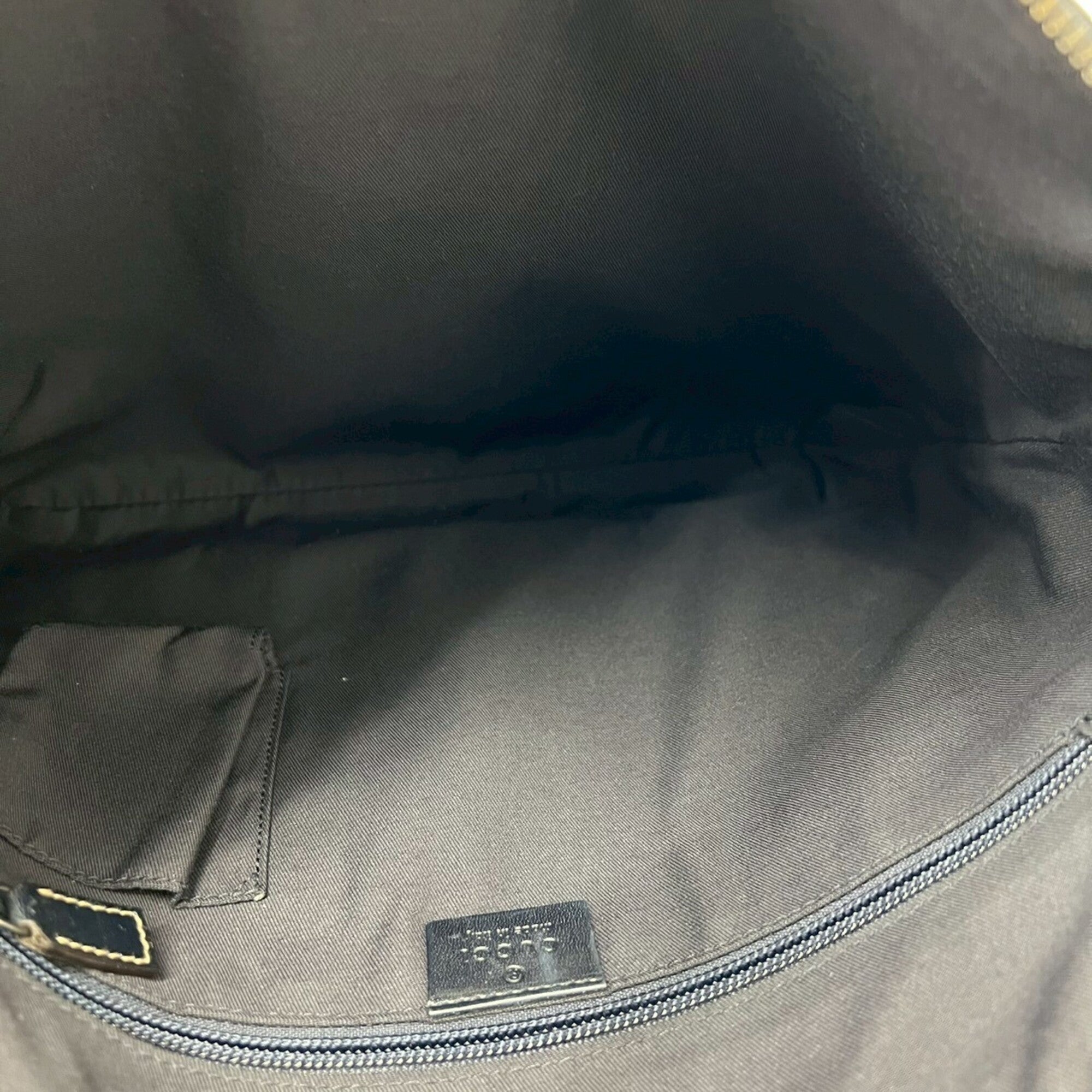 Gucci Navy Leather Shoulder Bag (Pre-Owned)
