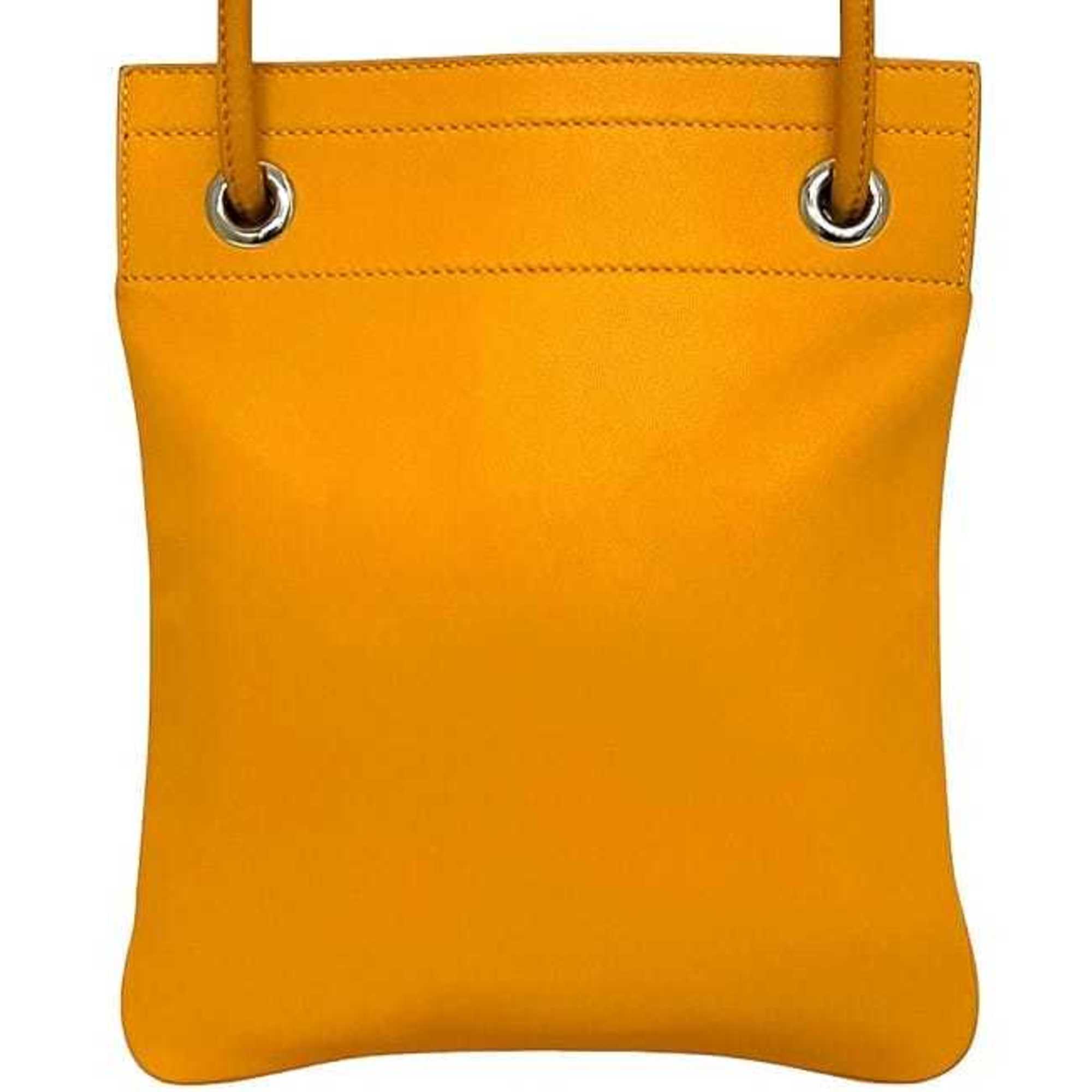 Hermes Yellow Leather Swift Leather Shoulder Bag (Pre-Owned)