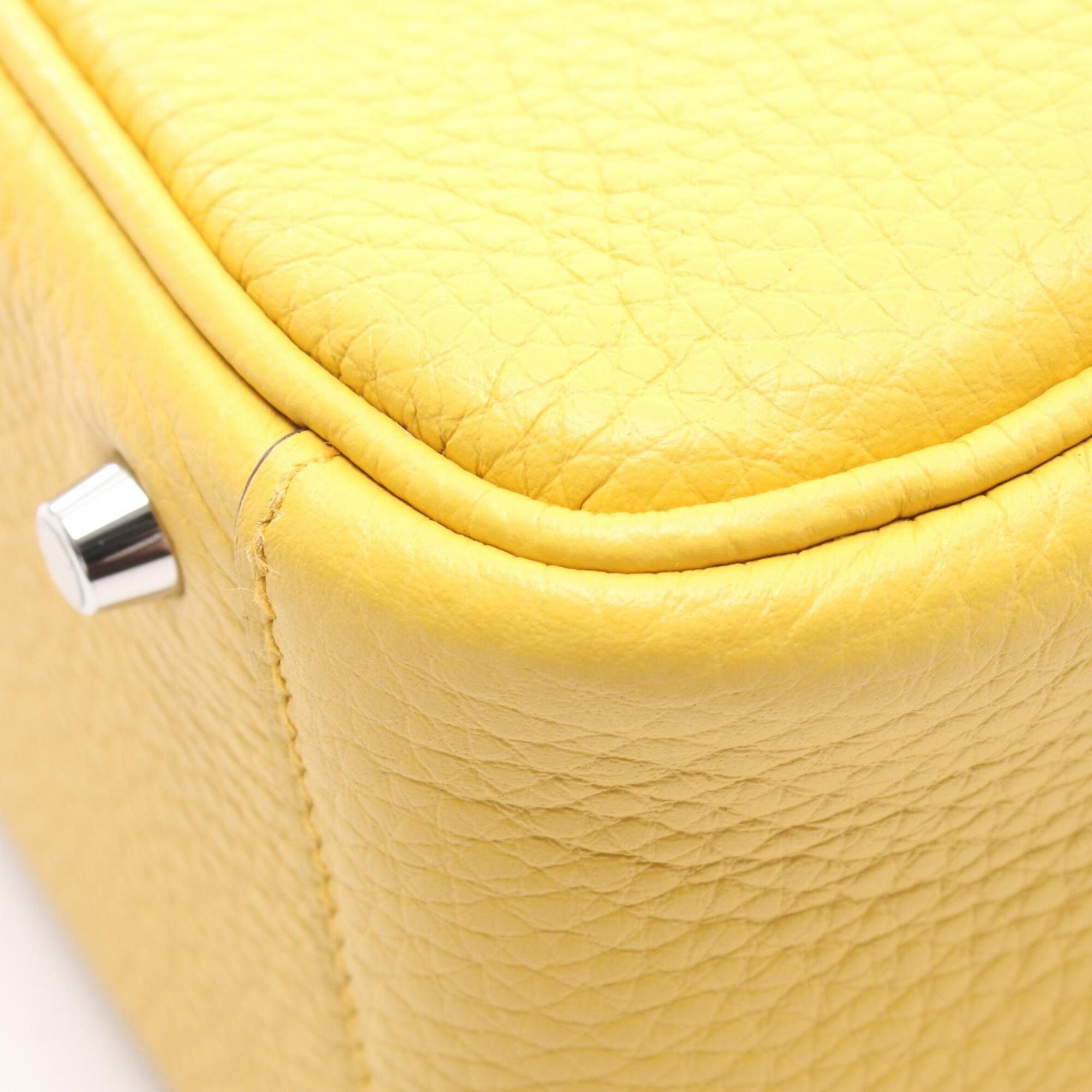 Hermes Yellow Taurillon Clemence Leather Handbag Shoulder Bag (Pre-Owned)