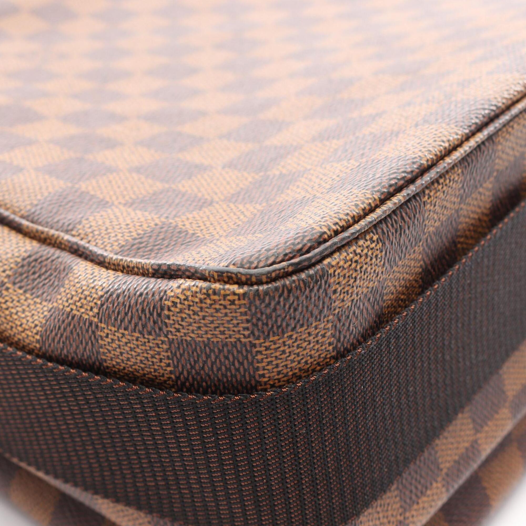 Louis Vuitton Brown Ebene Coated Canvas Leather Handbag Shoulder Bag (Pre-Owned)