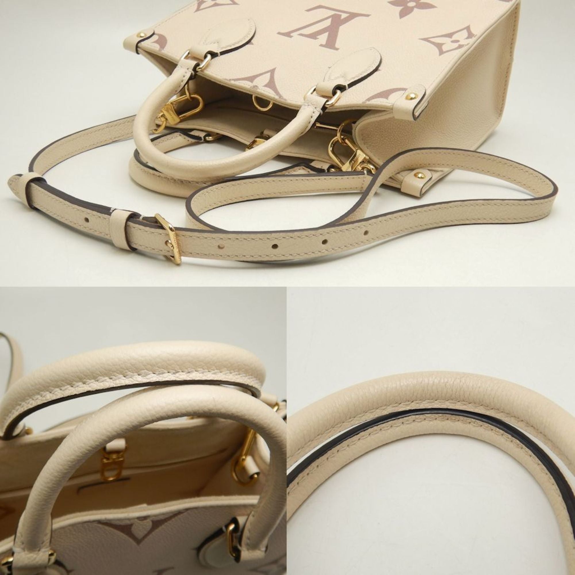 Louis Vuitton Cream Monogram Empreinte Tote Bag (Pre-Owned)