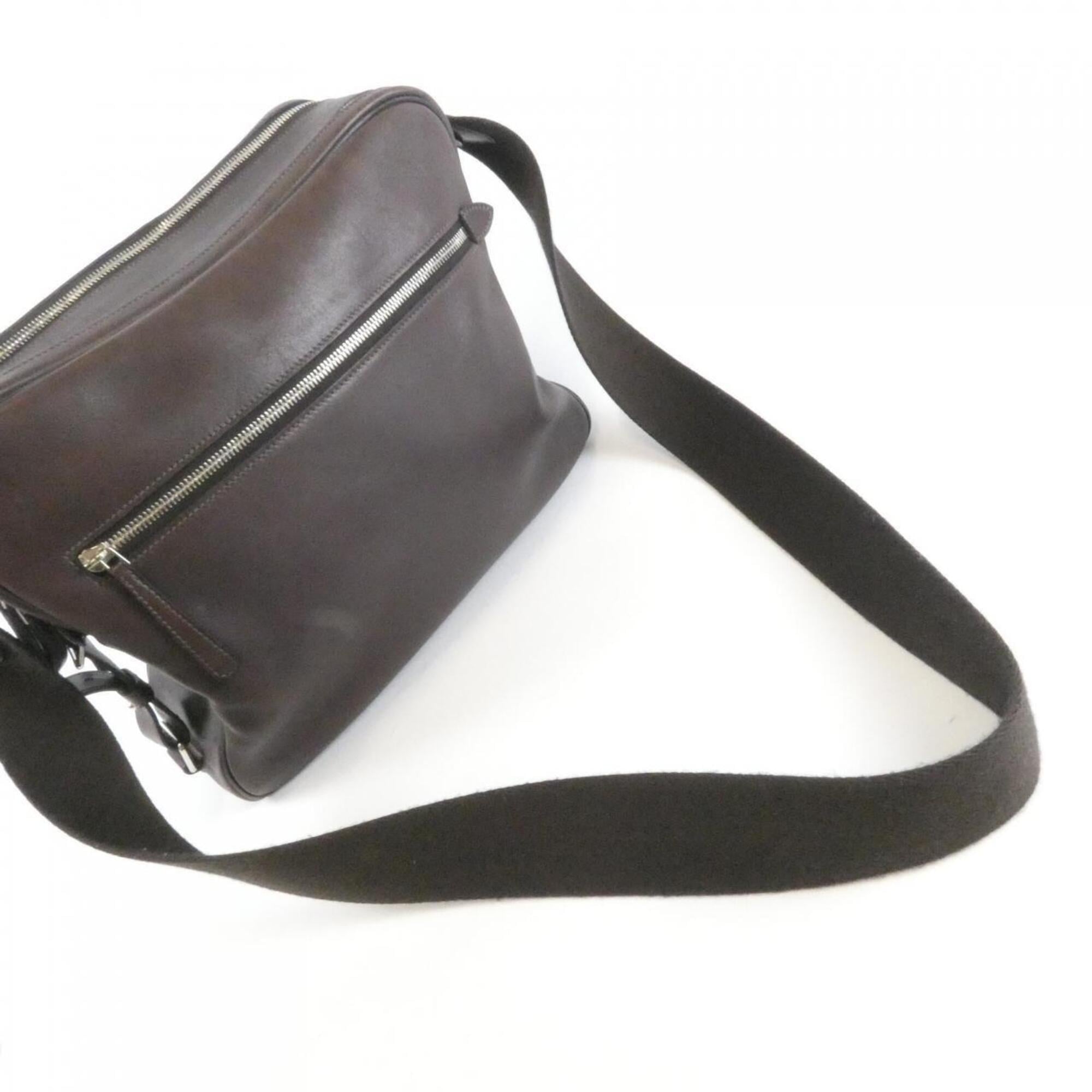 Hermes Brown Evergrain Leather Shoulder Bag (Pre-Owned)