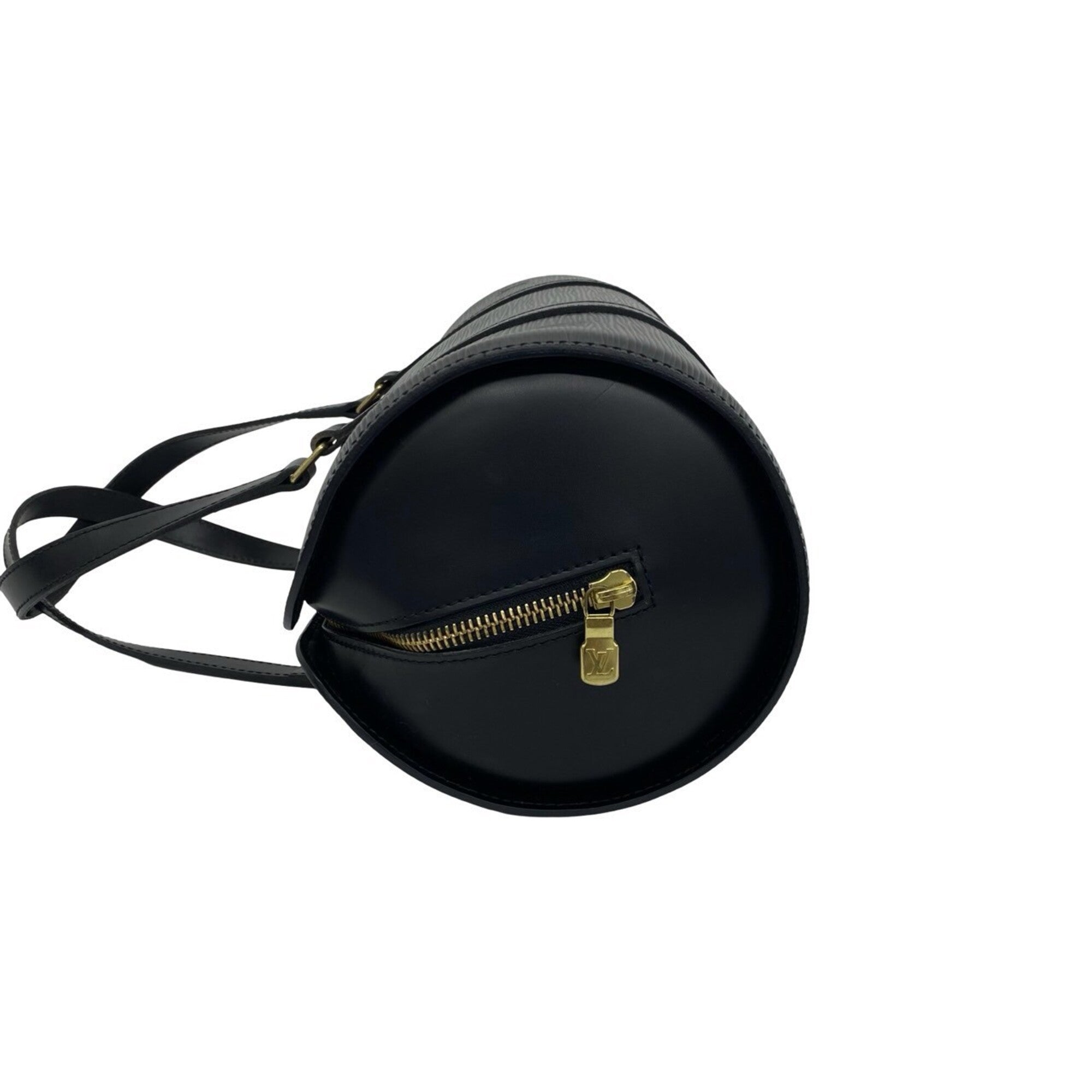 Louis Vuitton Black Leather Boston Bag Handbag Pouch (Pre-Owned)