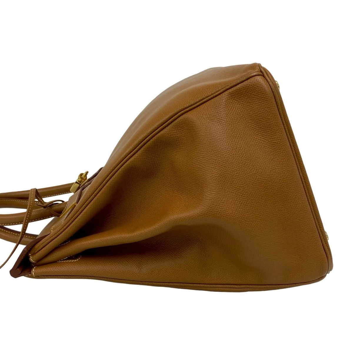 Hermes Gold Courchevel Leather Boston Bag Handbag Tote Bag (Pre-Owned)
