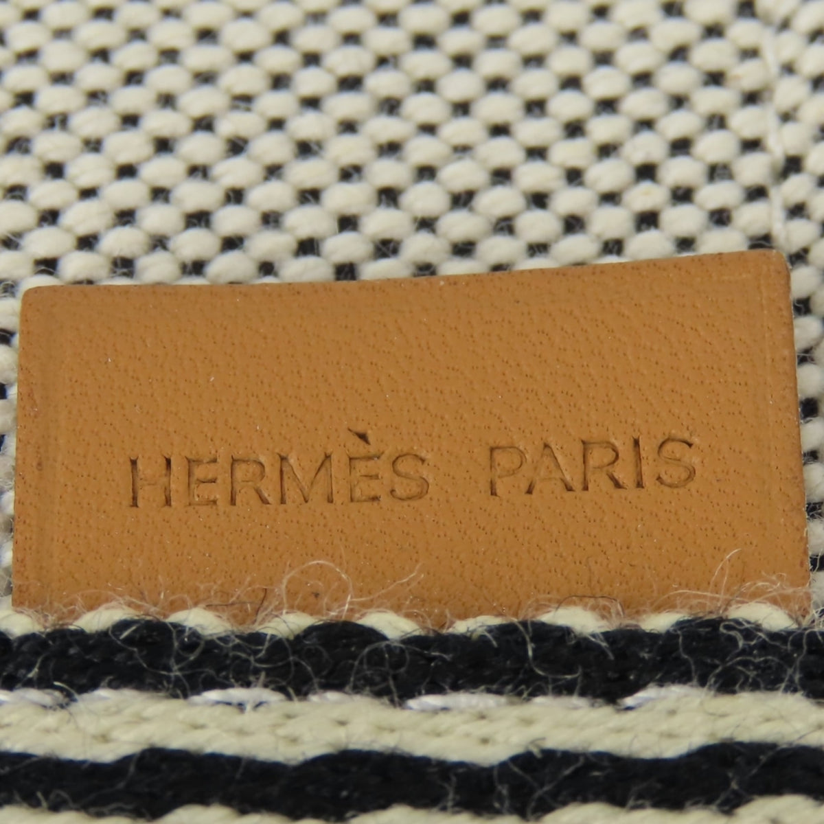 Hermes Gray Cotton Canvas Tote Bag (Pre-Owned)